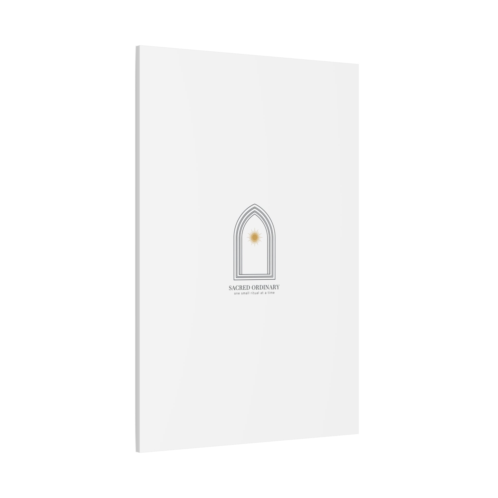 Sacred Ordinary Gothic Arch Canvas | Minimal Scripture Art, Quiet Luxury 36" x 36" 1.25"