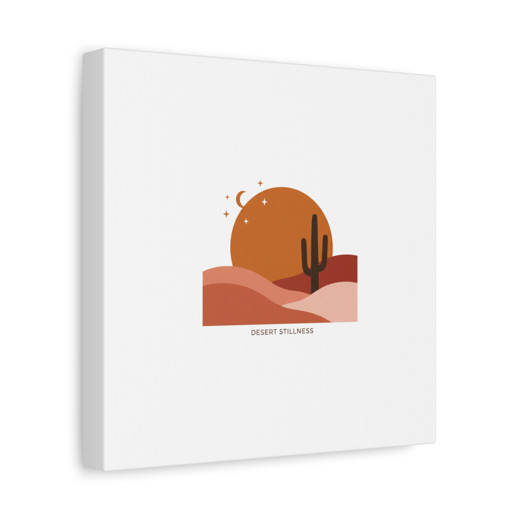 Desert Stillness Canvas, Desert Sunset Minimalist Mesa | Southwestern Art Print 36" x 36" 1.25"