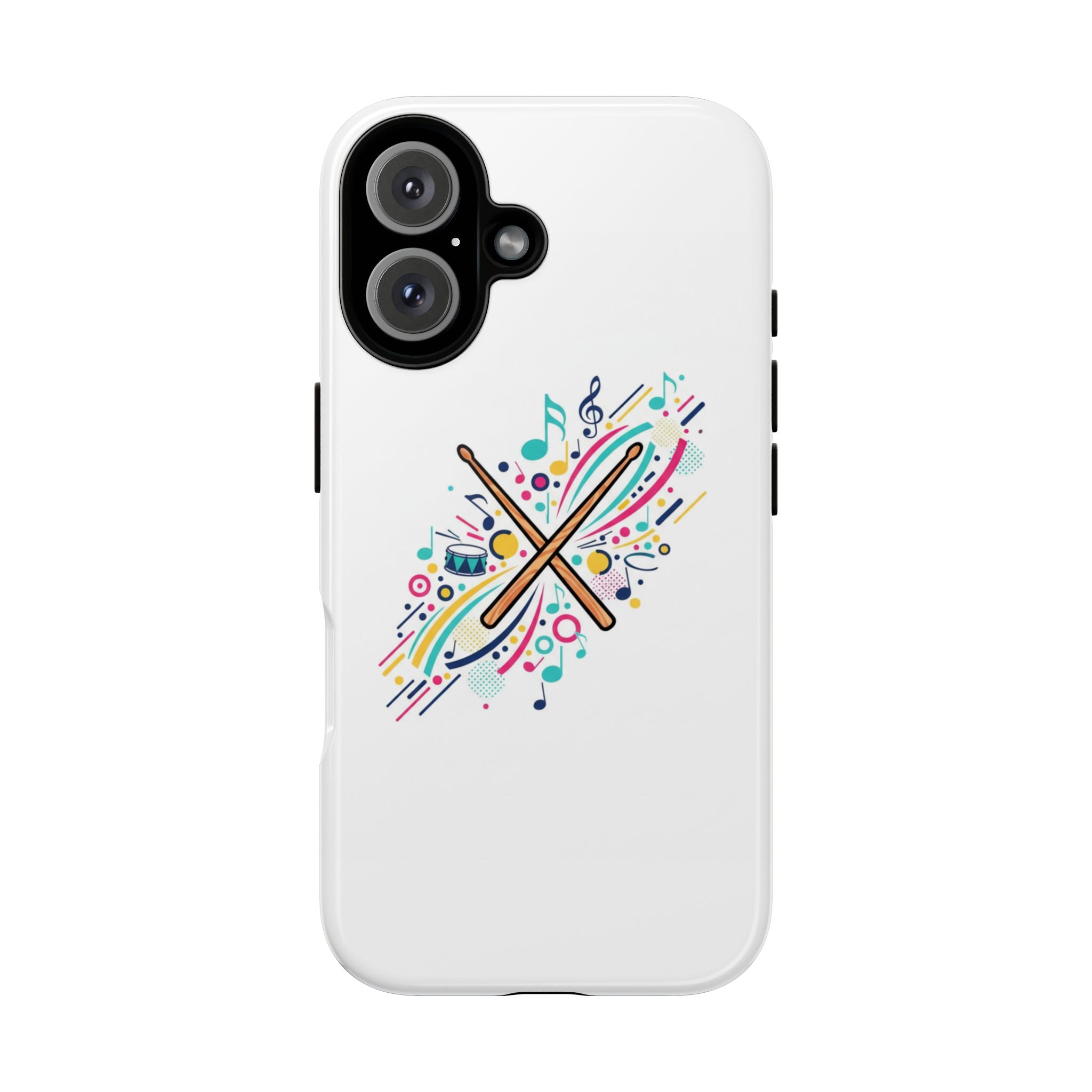 Colorful Drumsticks Illustration Phone Case | Music Percussion Art