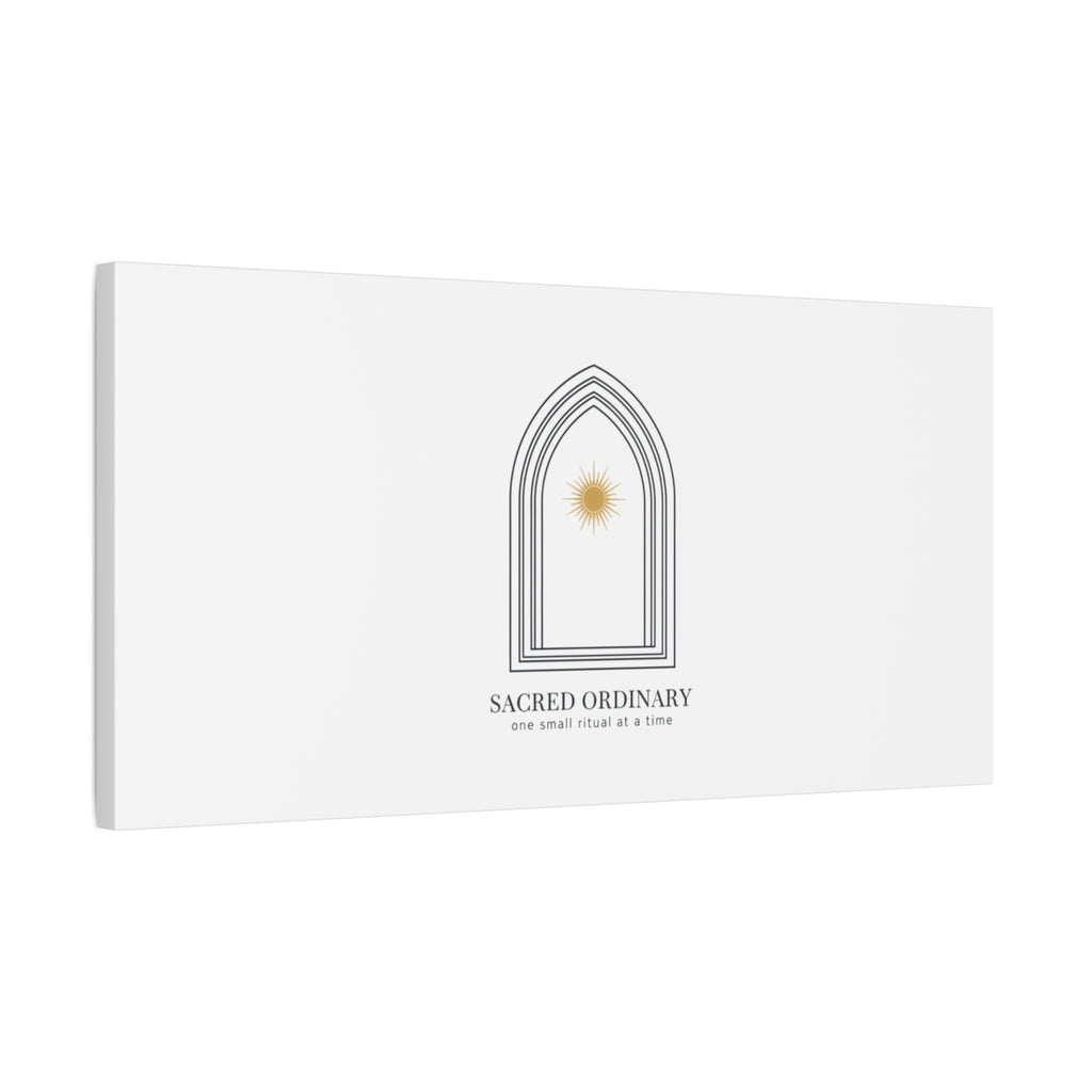 Sacred Ordinary Gothic Arch Canvas | Minimal Scripture Art, Quiet Luxury 36" x 36" 1.25"