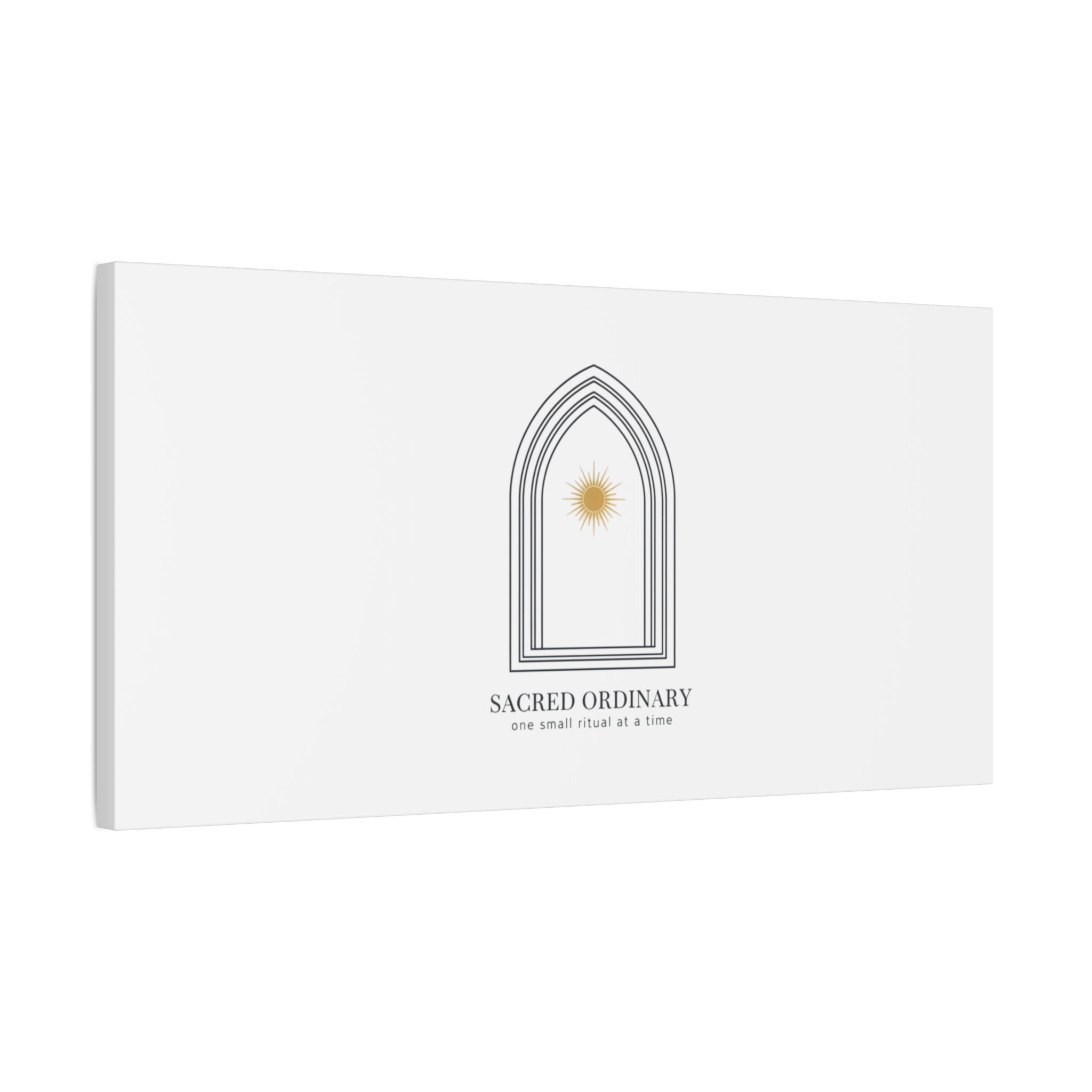 Sacred Ordinary Gothic Arch Canvas | Minimal Scripture Art, Quiet Luxury 36" x 36" 1.25"