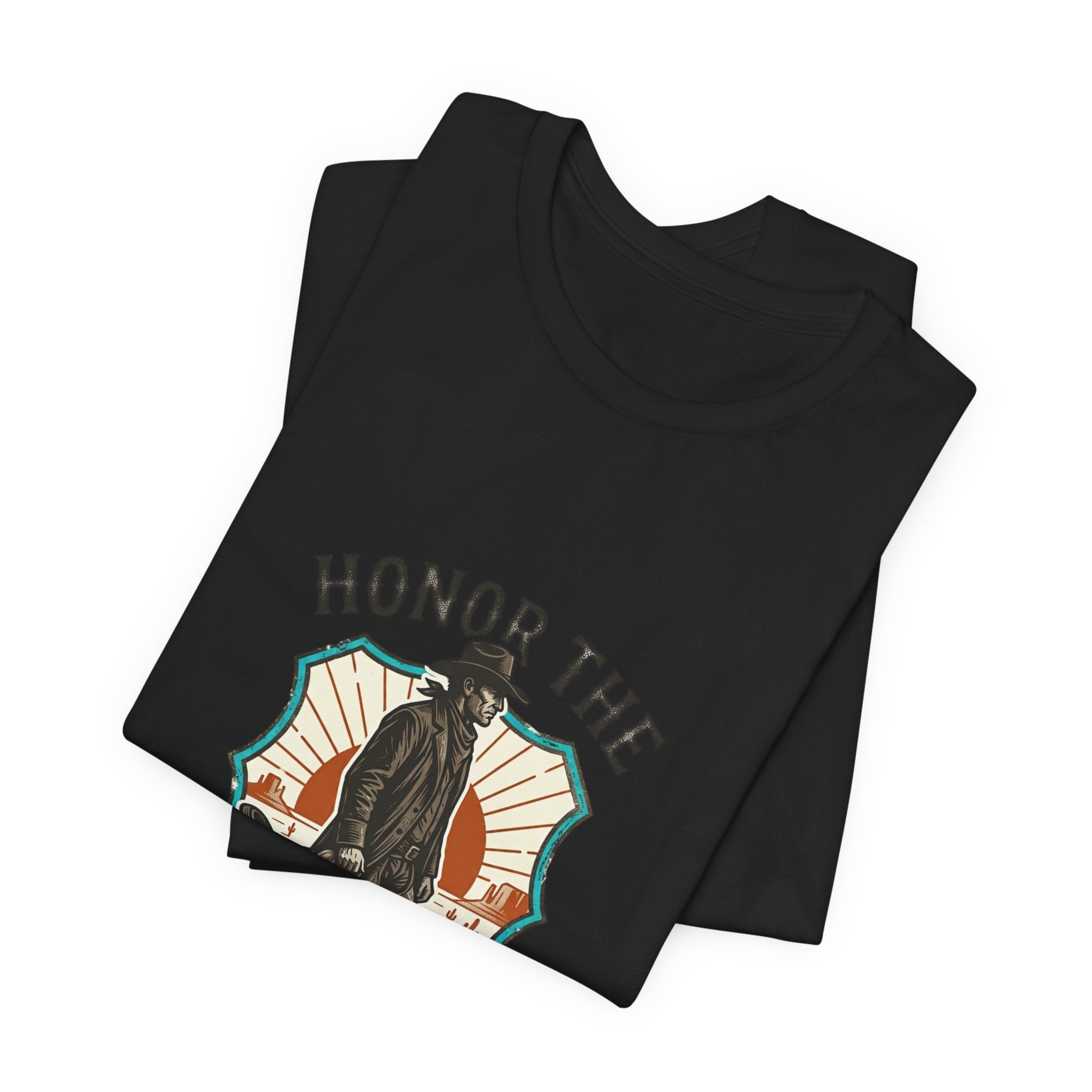 Honor the Old Ways T-Shirt | Western Americana Vintage Cowboy Frontier Navy