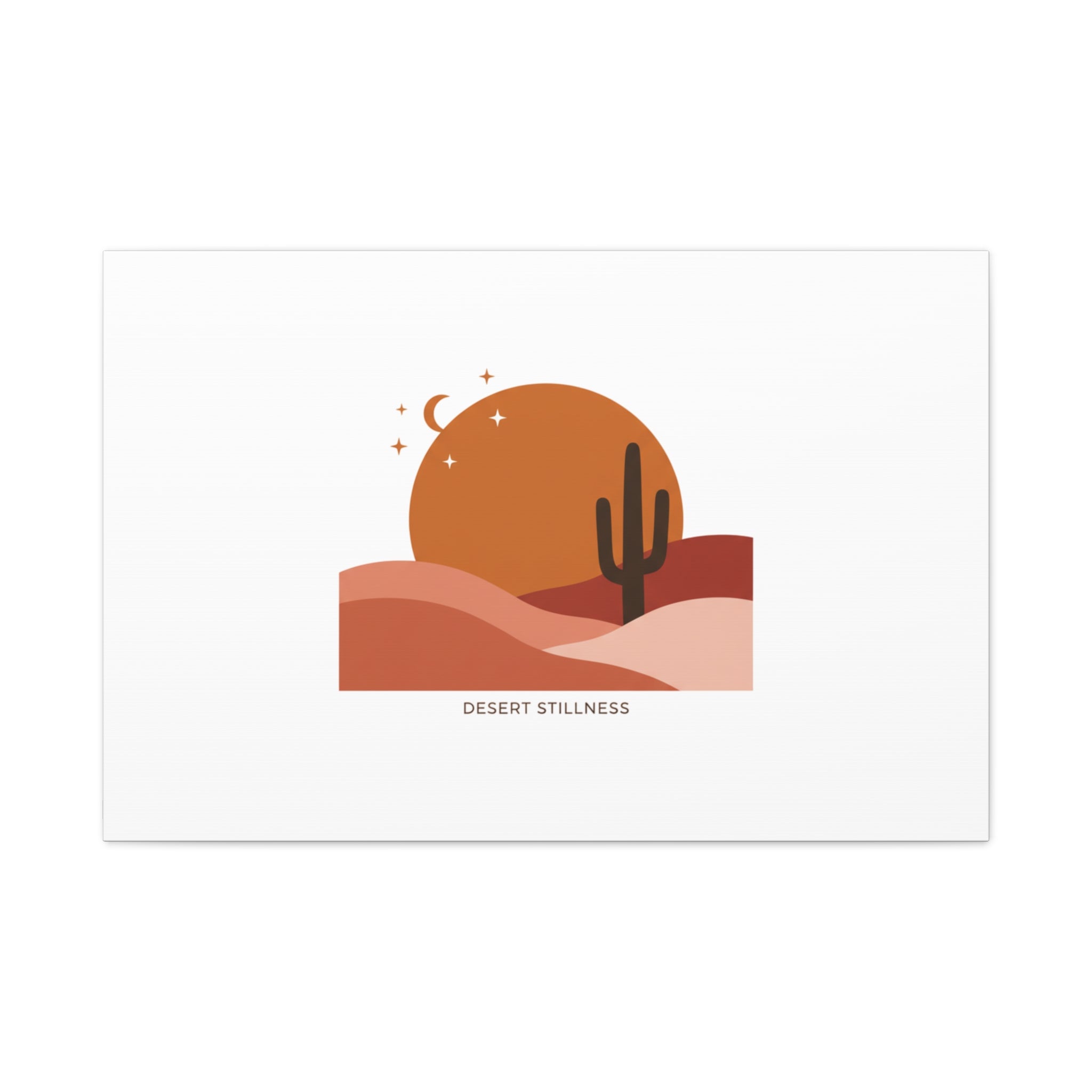 Desert Stillness Canvas, Desert Sunset Minimalist Mesa | Southwestern Art Print