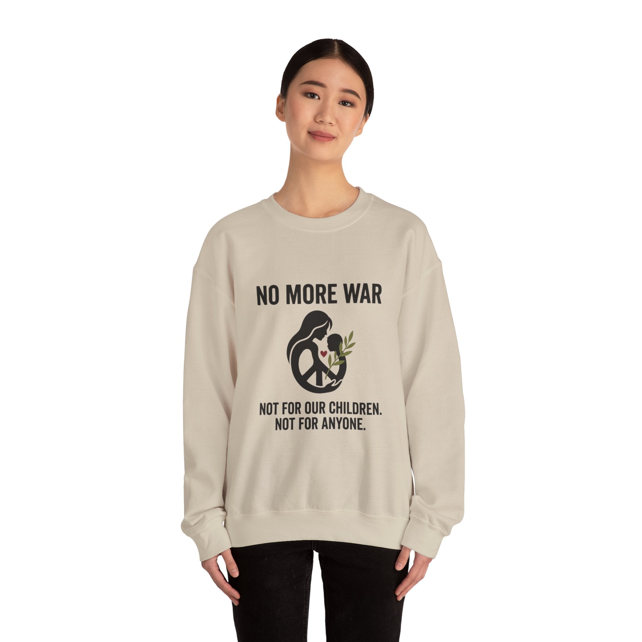 No More War Sweatshirt | Anti-War, Peace, Ceasefire, Solidarity Protest. Navy