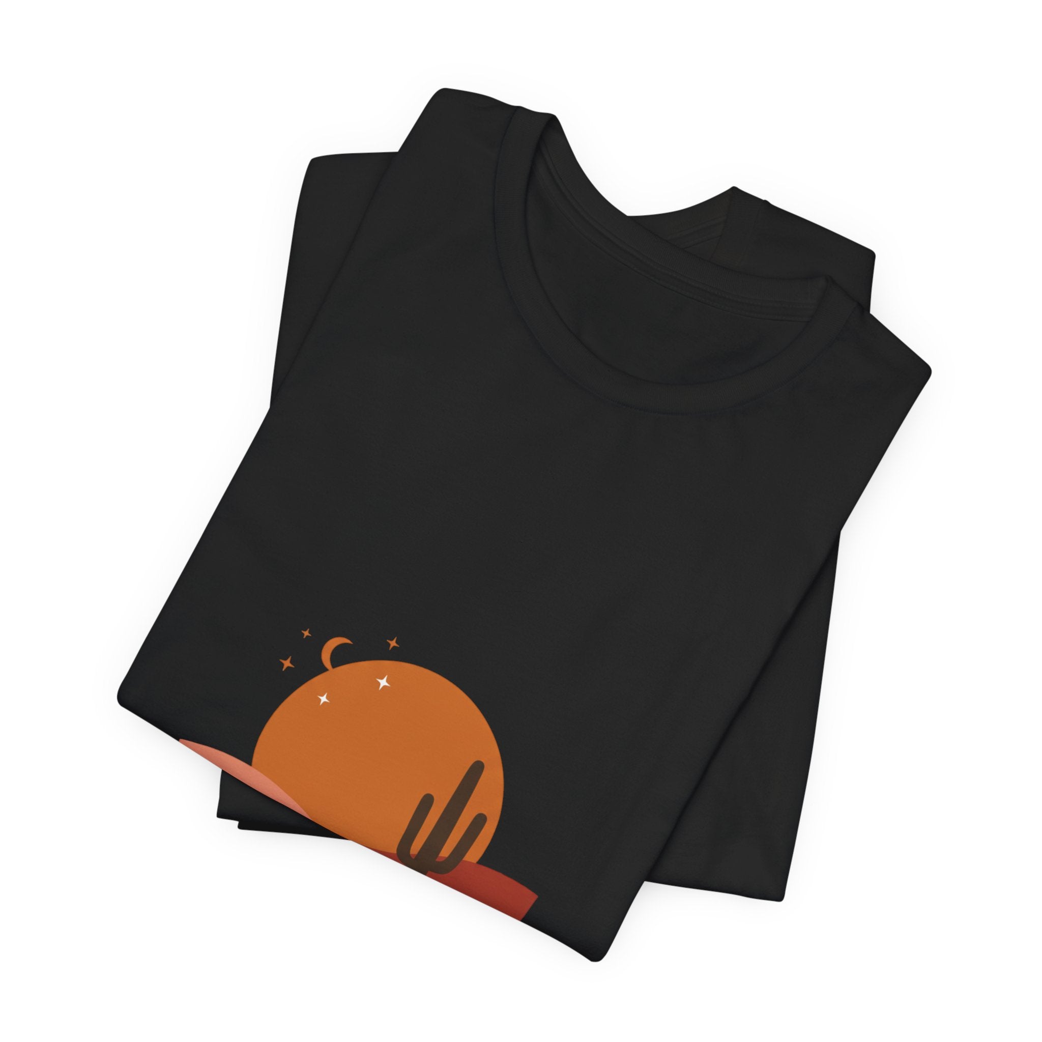 Desert Sunset Minimalist Mesa Tee | Southwestern art print, adobe-inspired Navy