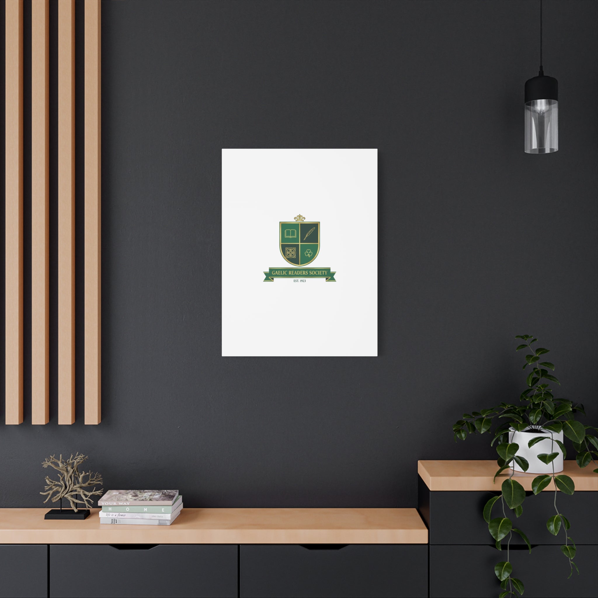 Gaelic Crest Shield Canvas | Celtic crest, Irish heritage logo 36" x 36" 1.25"
