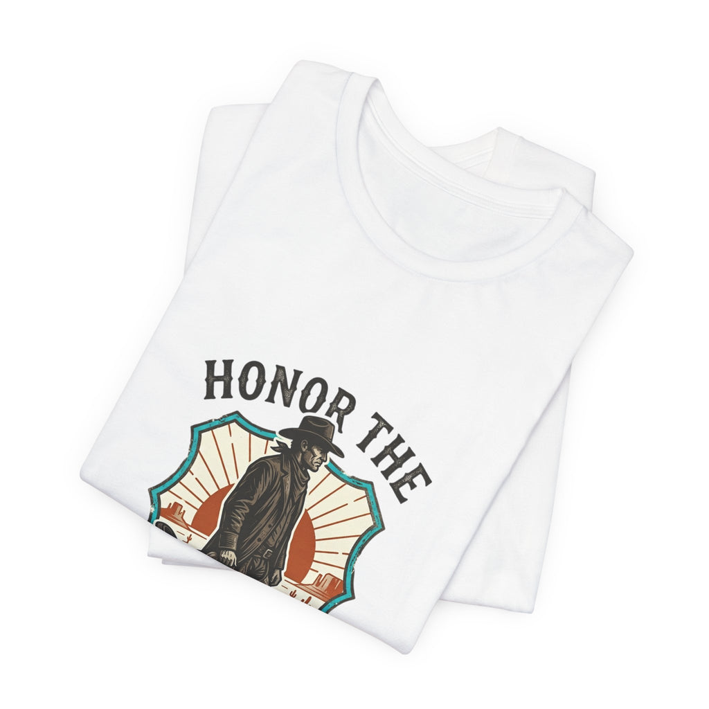 Honor the Old Ways T-Shirt | Western Americana Vintage Cowboy Frontier Navy