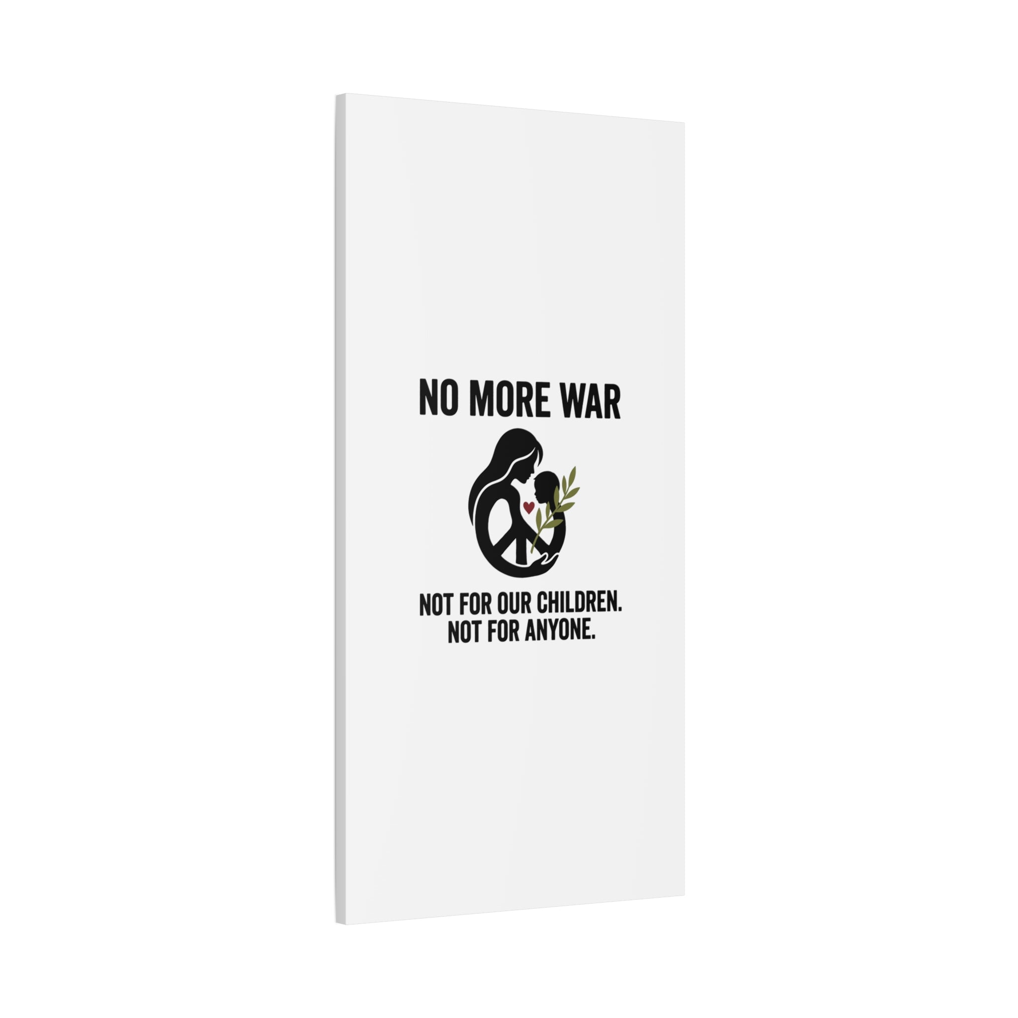 No More War Canvas, Anti-War Peace Protest Wall Art | Solidarity Ceasefire. 36" x 36" 1.25"