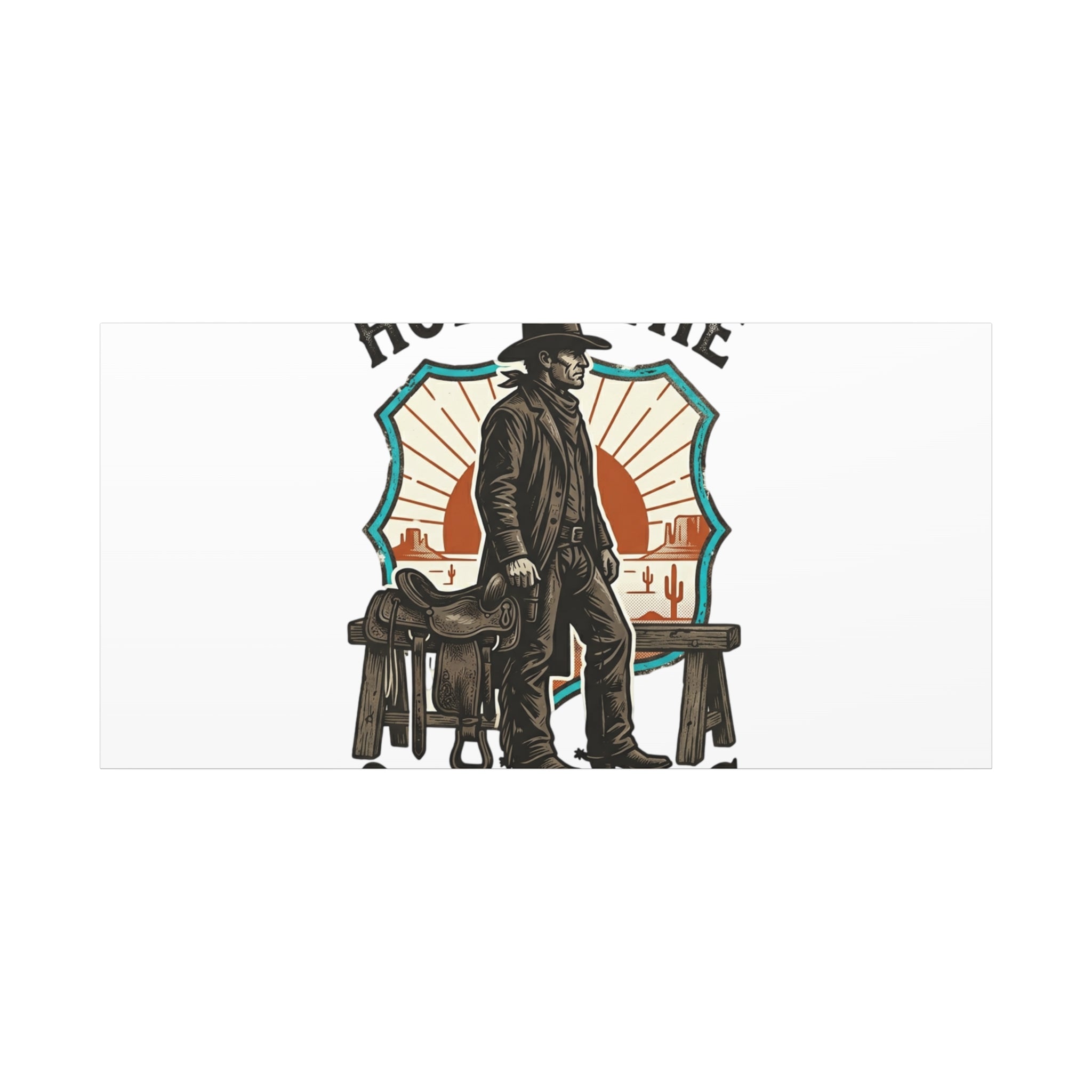Honor the Old Ways Canvas, Western Americana vintage cowboy frontier 48″ x 24″ (Horizontal) 1.25"