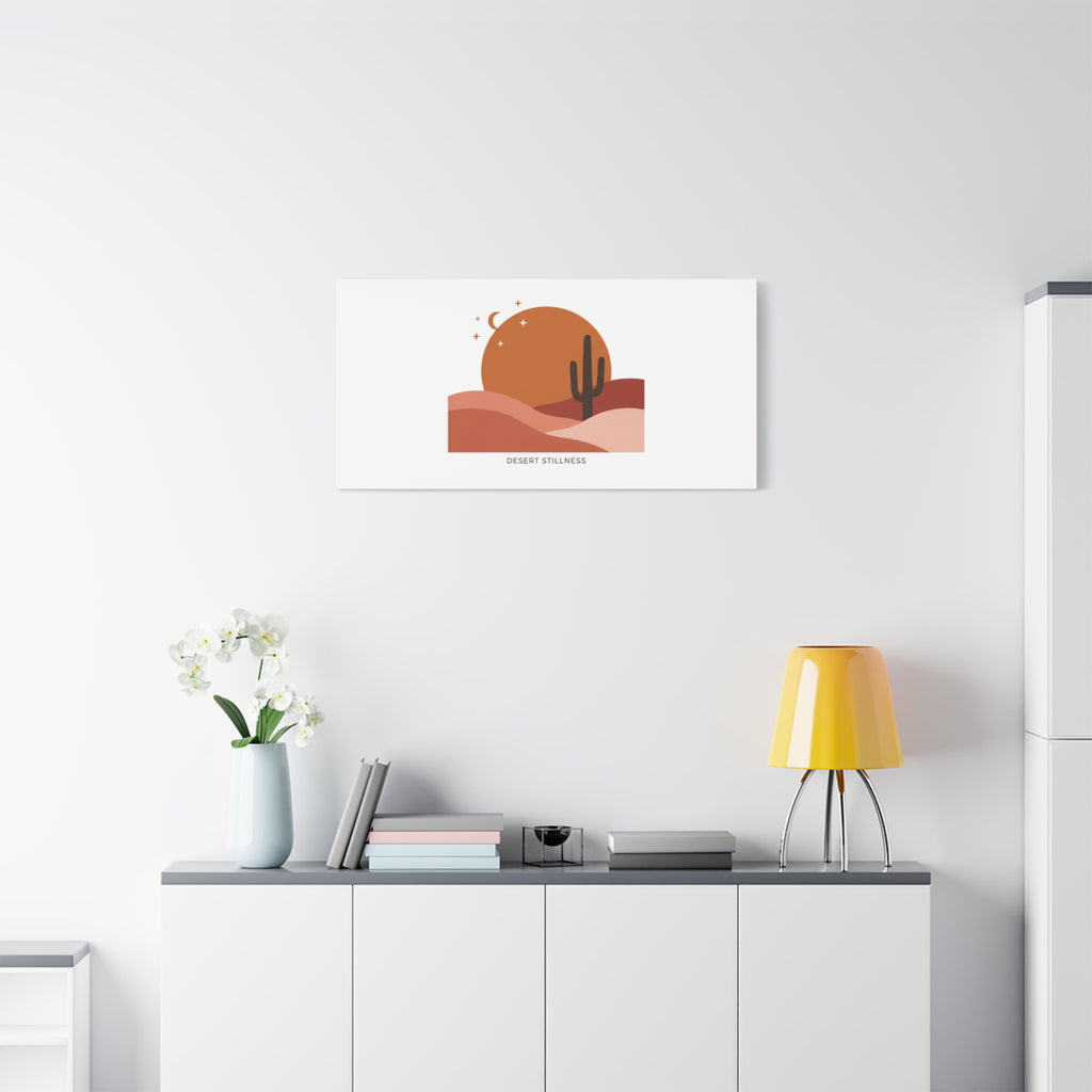 Desert Stillness Canvas, Desert Sunset Minimalist Mesa | Southwestern Art Print 36" x 36" 1.25"