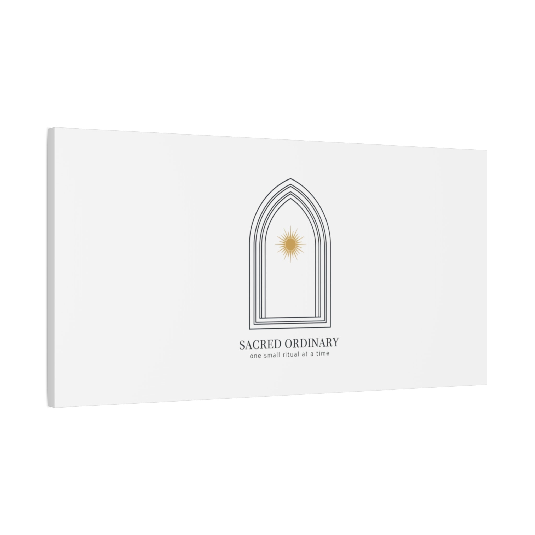Sacred Ordinary Gothic Arch Canvas | Minimal Scripture Art, Quiet Luxury 36" x 36" 1.25"