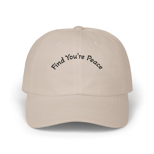Dad Cap – "Find Your Peace" Embroidered White Baseball Hat — product image 2