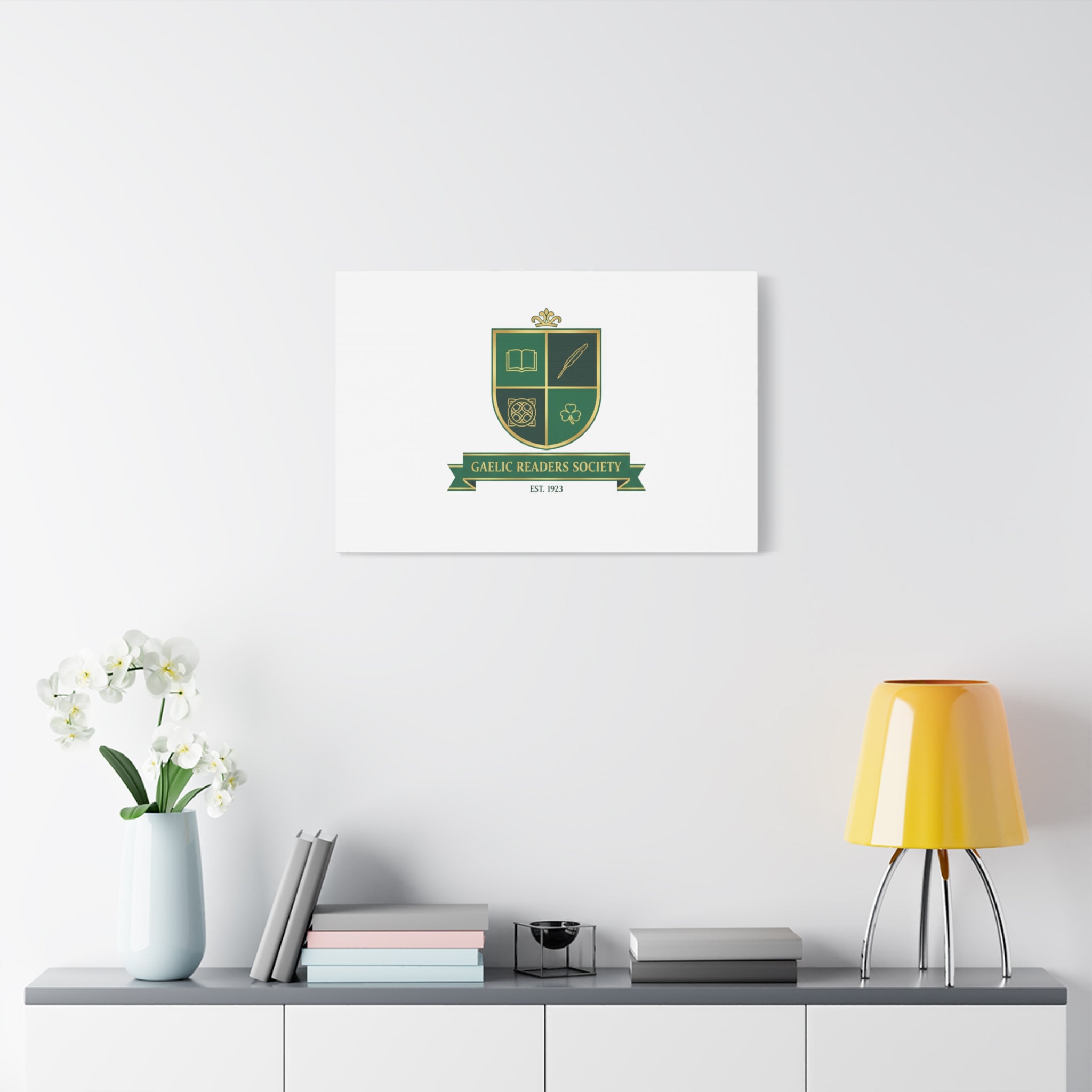 Gaelic Crest Shield Canvas | Celtic crest, Irish heritage logo 36" x 36" 1.25"