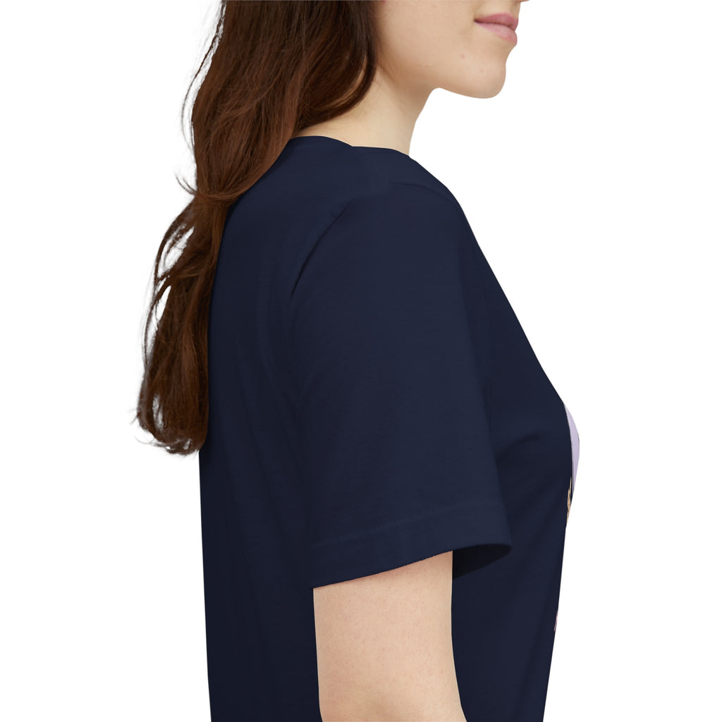 Soft Heart Strong Care T-Shirt | cute nurse graphic, pastel coquette medical shirt Navy