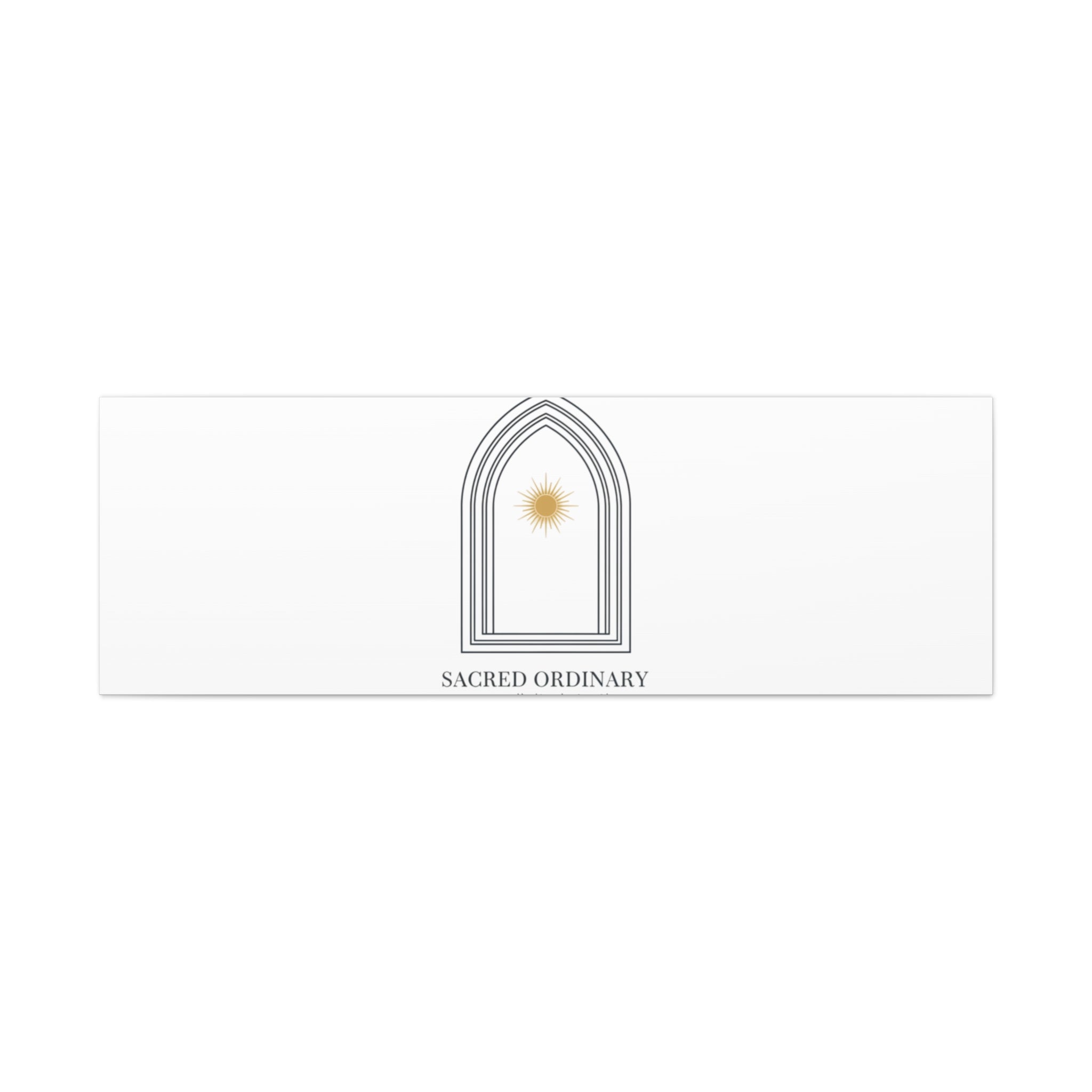 Sacred Ordinary Gothic Arch Canvas | Minimal Scripture Art, Quiet Luxury