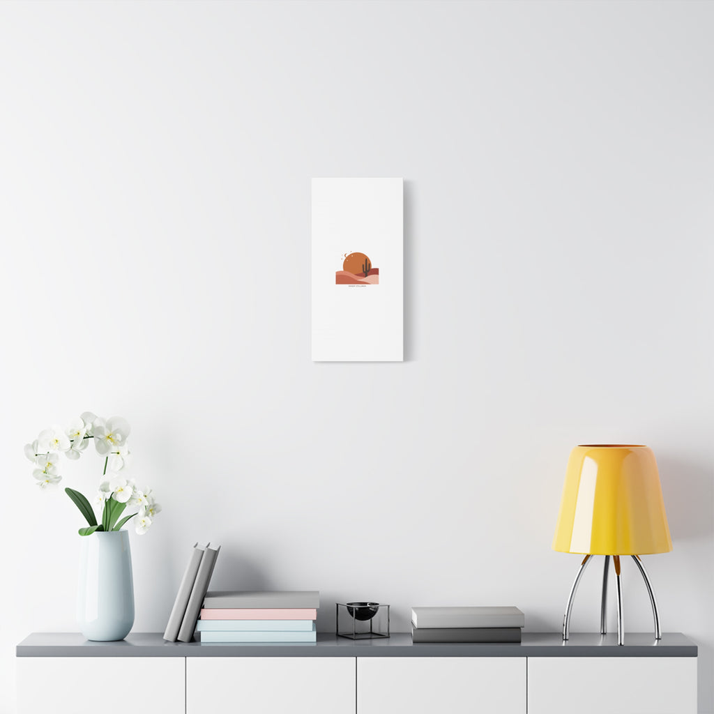 Desert Stillness Canvas, Desert Sunset Minimalist Mesa | Southwestern Art Print