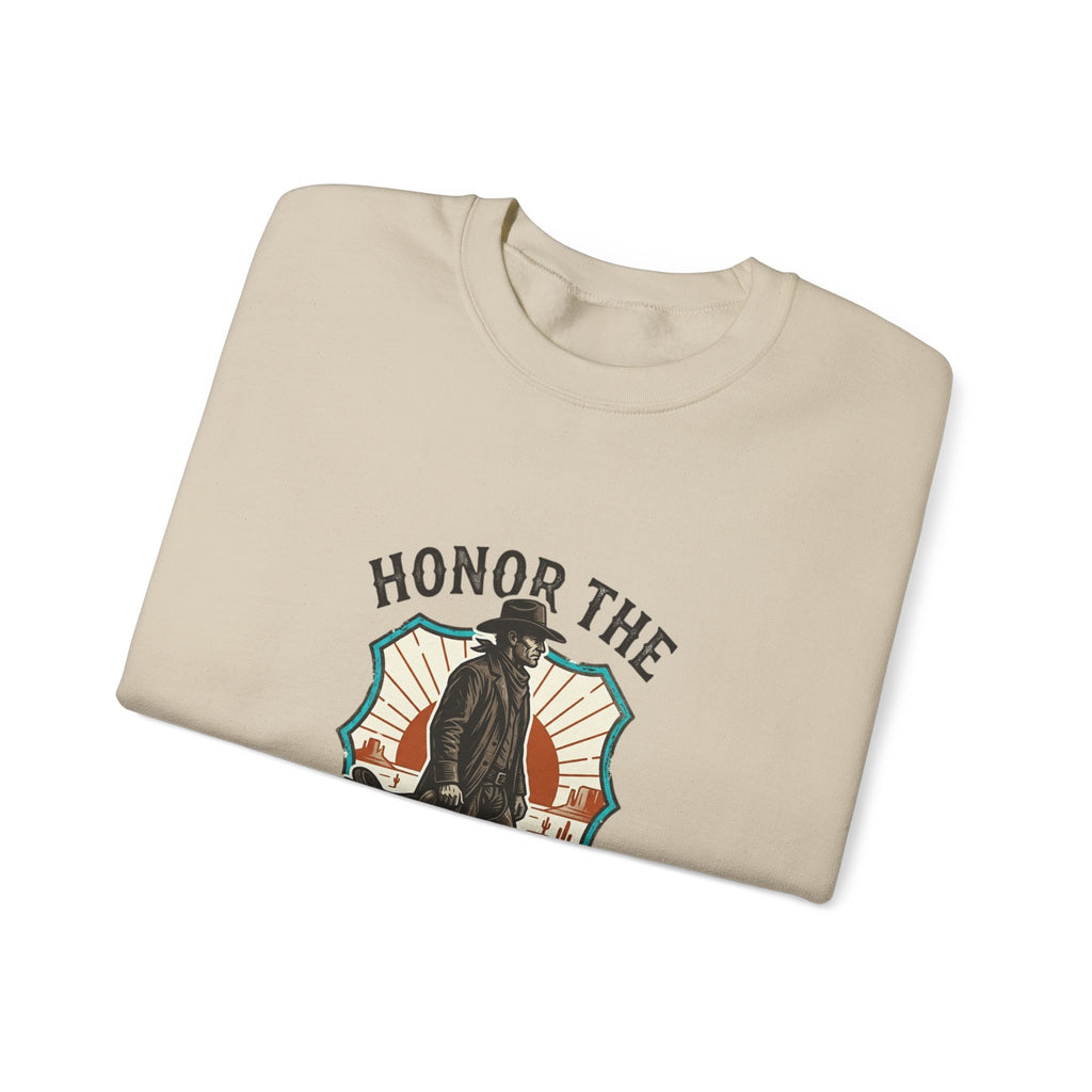 Honor the Old Ways Crewneck Sweatshirt | Western, Americana, Vintage. Navy