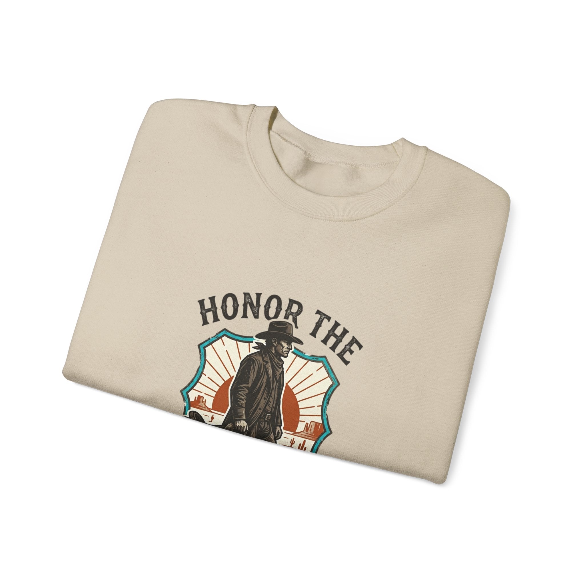 Honor the Old Ways Crewneck Sweatshirt | Western, Americana, Vintage. Navy