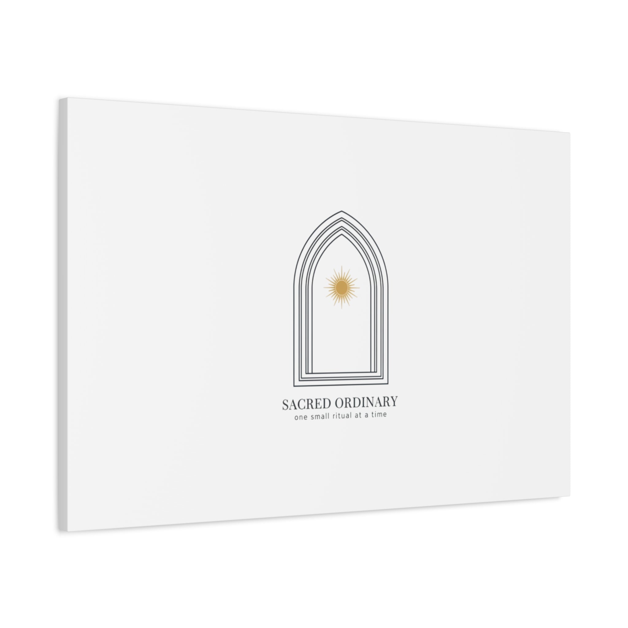 Sacred Ordinary Gothic Arch Canvas | Minimal Scripture Art, Quiet Luxury 36" x 36" 1.25"