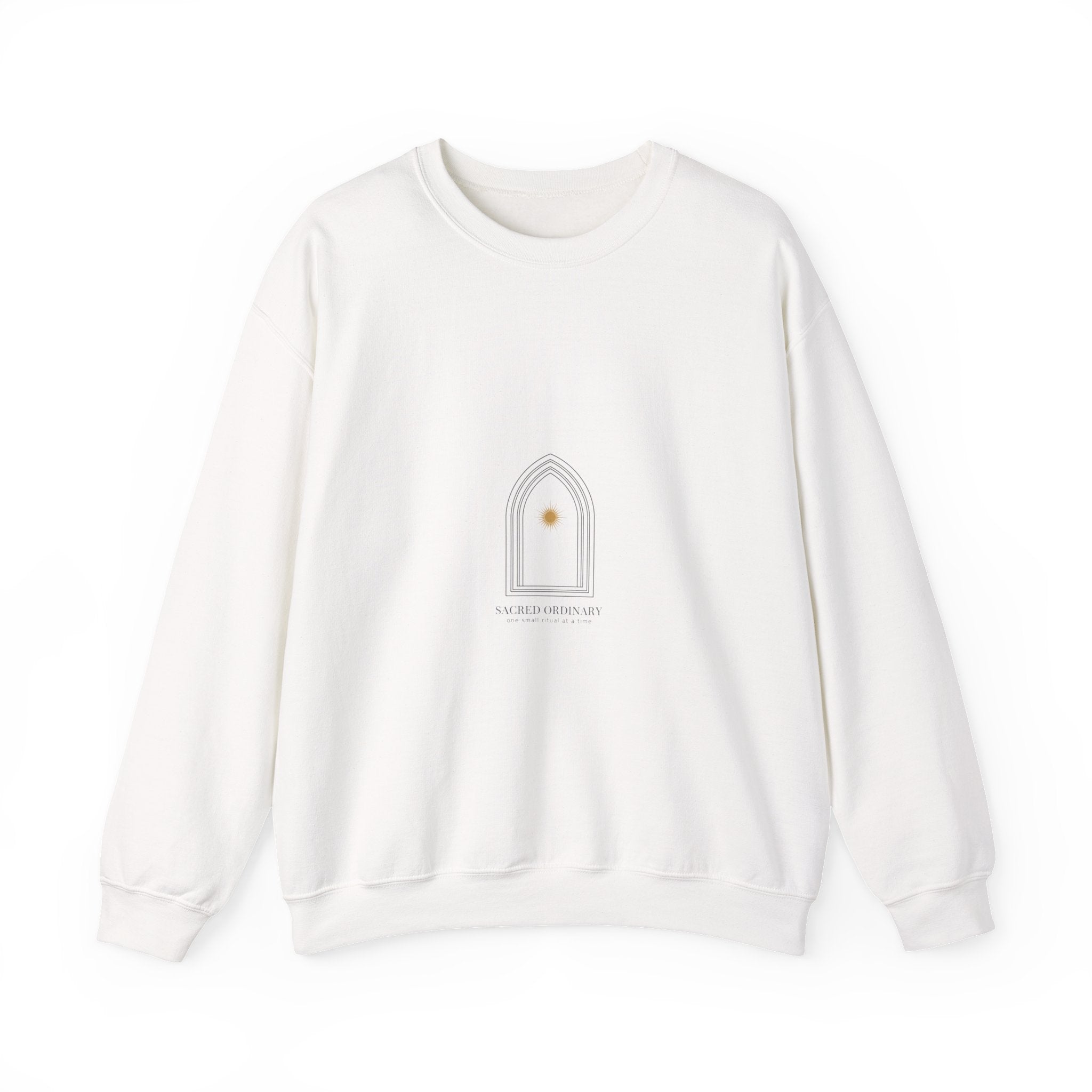 Gothic Arch Minimal Sweatshirt | Quiet Luxury, Serene Typography