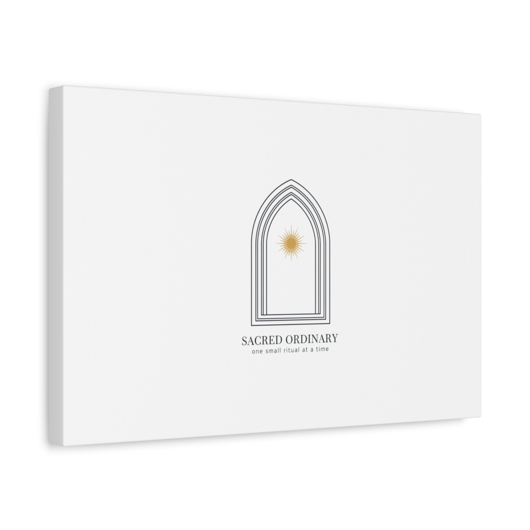 Sacred Ordinary Gothic Arch Canvas | Minimal Scripture Art, Quiet Luxury 36" x 36" 1.25"
