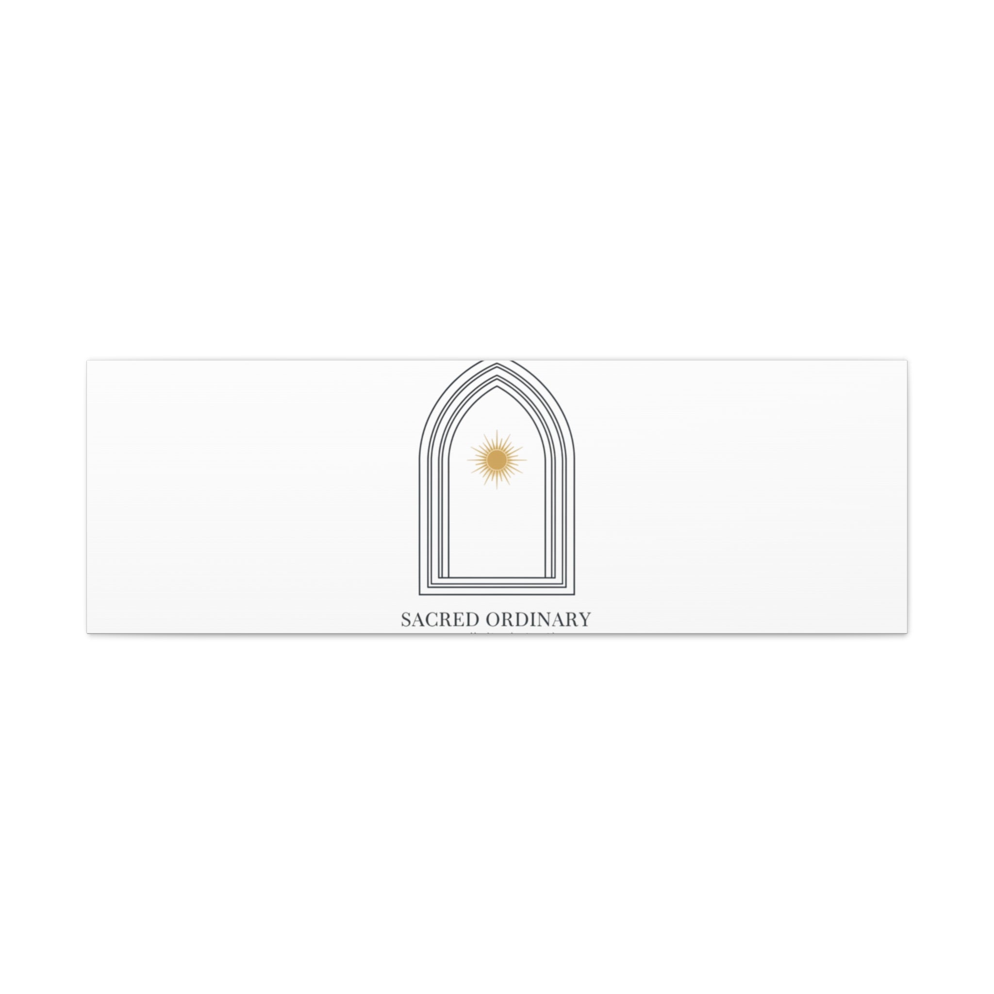 Sacred Ordinary Gothic Arch Canvas | Minimal Scripture Art, Quiet Luxury