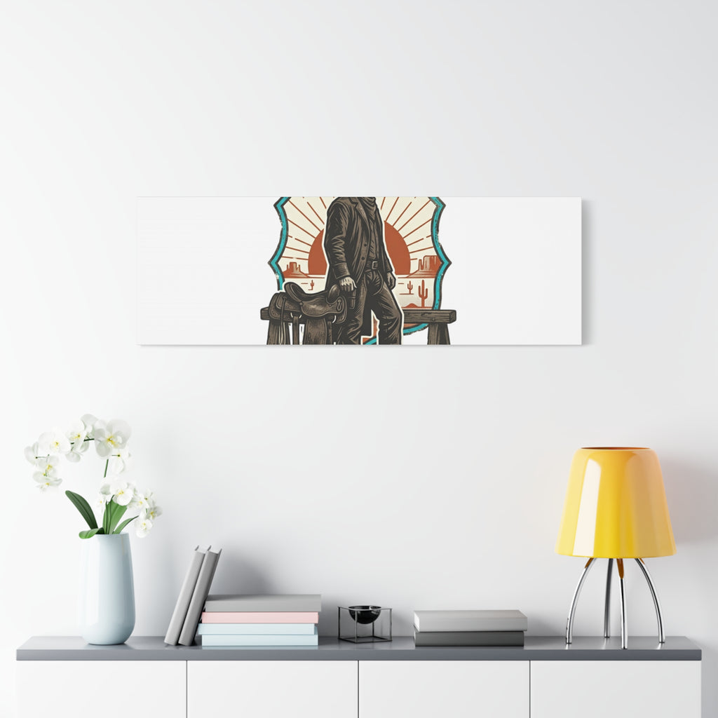 Honor the Old Ways Canvas, Western Americana vintage cowboy frontier 36" x 36" 1.25"