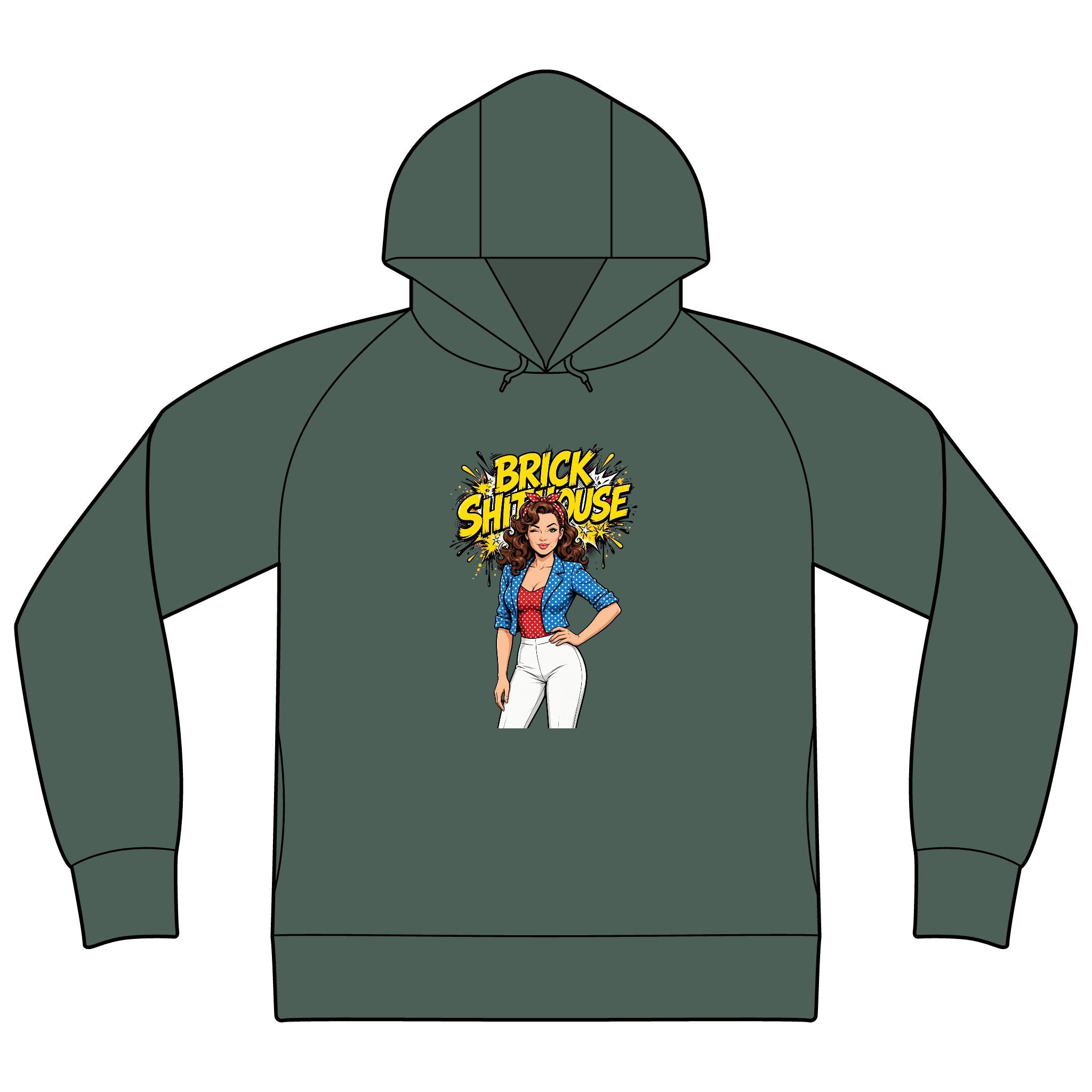 Brick Shit House Pinup Hoodie