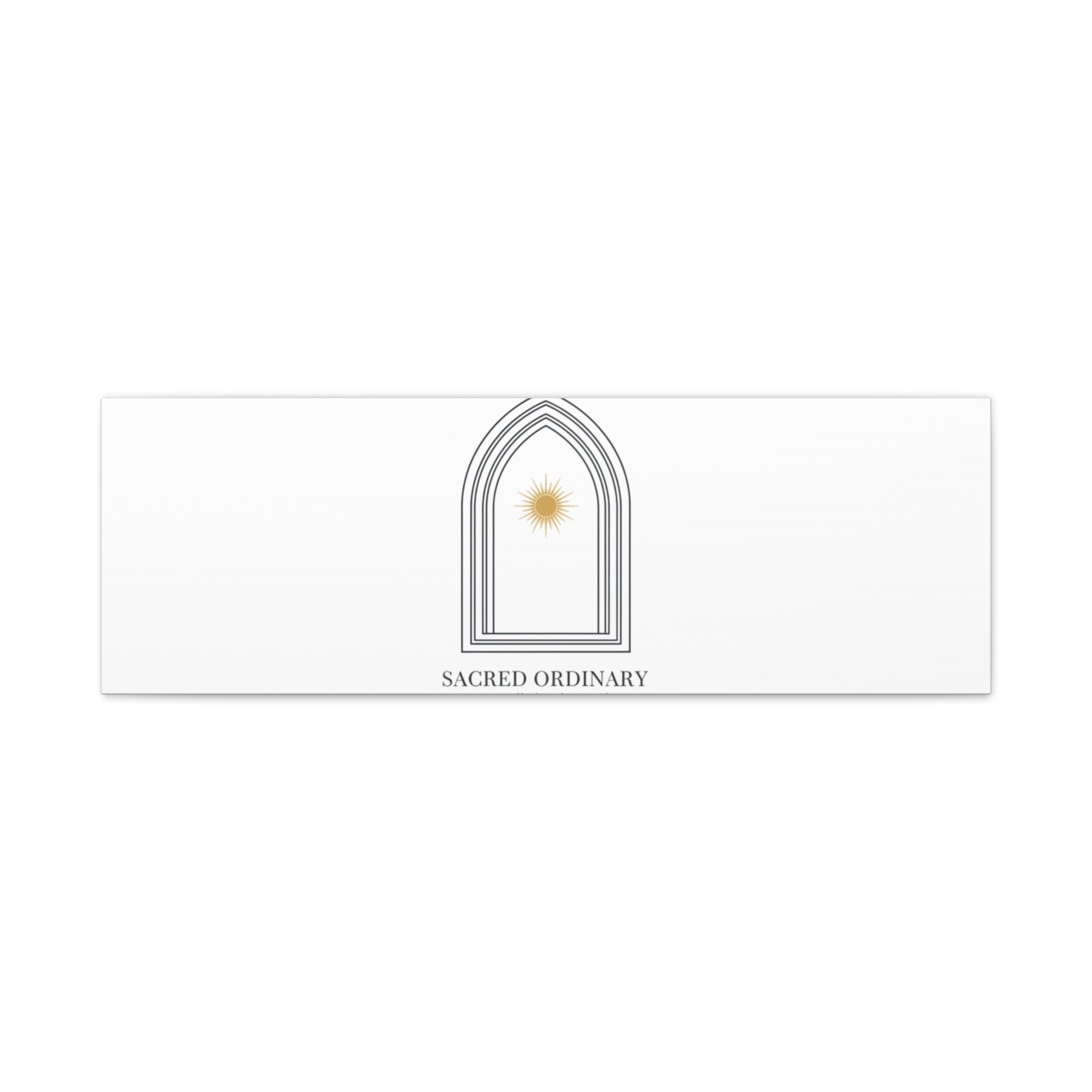Sacred Ordinary Gothic Arch Canvas | Minimal Scripture Art, Quiet Luxury