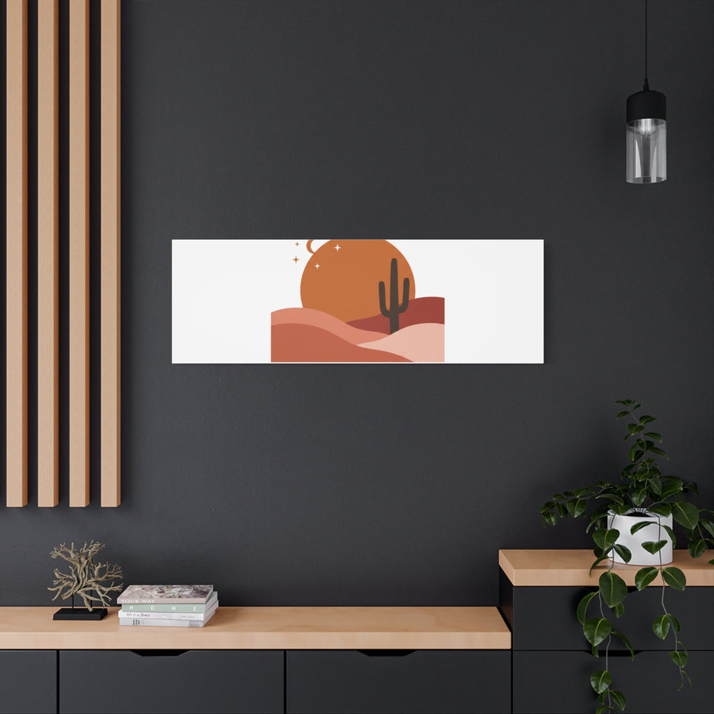 Desert Stillness Canvas, Desert Sunset Minimalist Mesa | Southwestern Art Print 36" x 36" 1.25"