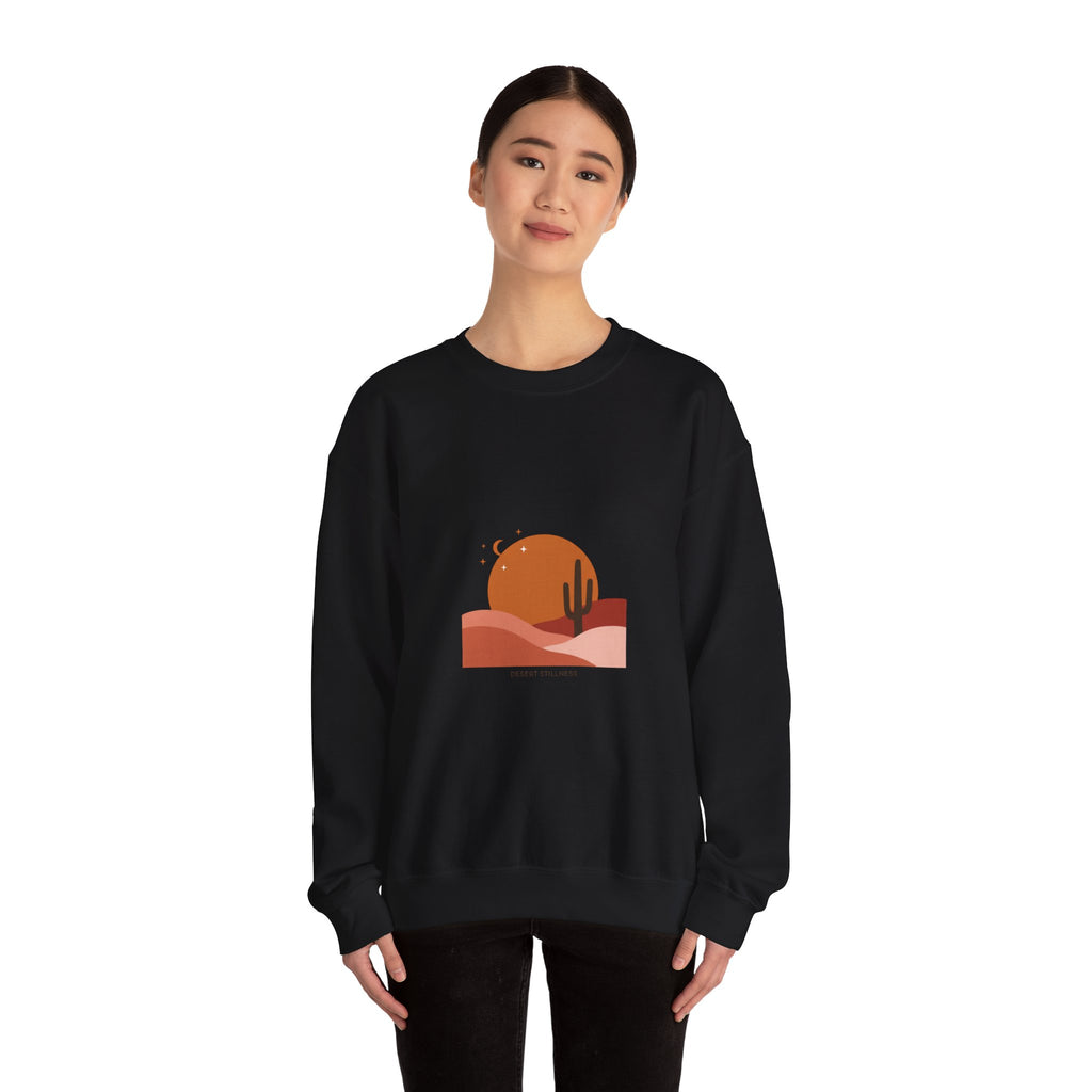 Desert Sunset Minimalist Mesa Sweatshirt | Southwestern adobe-inspired wall art vibe Navy