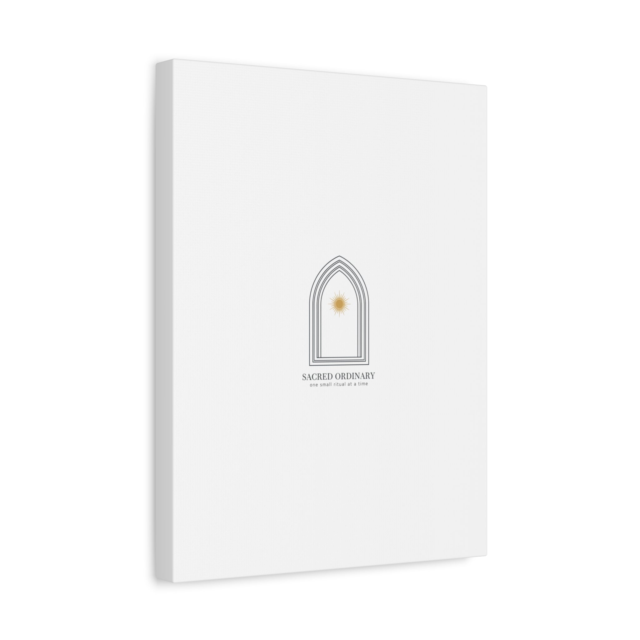 Sacred Ordinary Gothic Arch Canvas | Minimal Scripture Art, Quiet Luxury 36" x 36" 1.25"