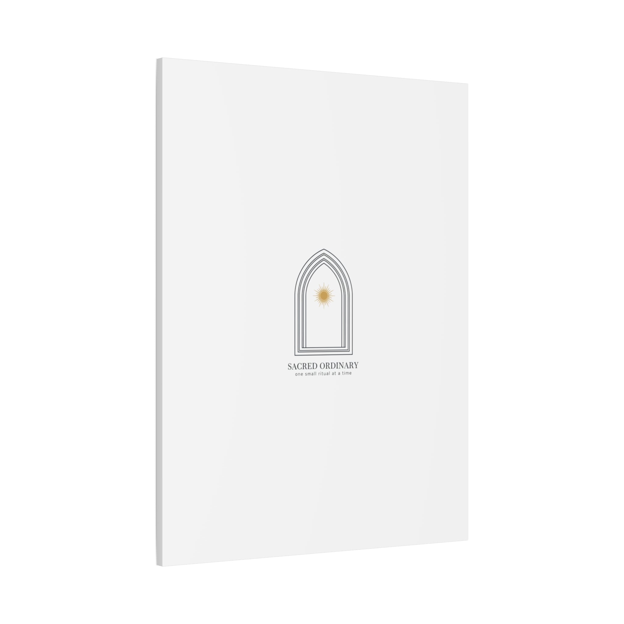 Sacred Ordinary Gothic Arch Canvas | Minimal Scripture Art, Quiet Luxury