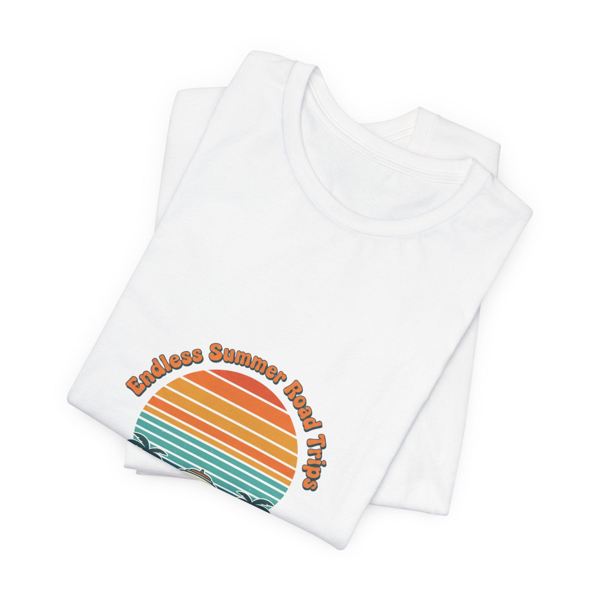 Retro 70s Sunset Surf Graphic Tee | Vintage Palm Golden Hour Postcard