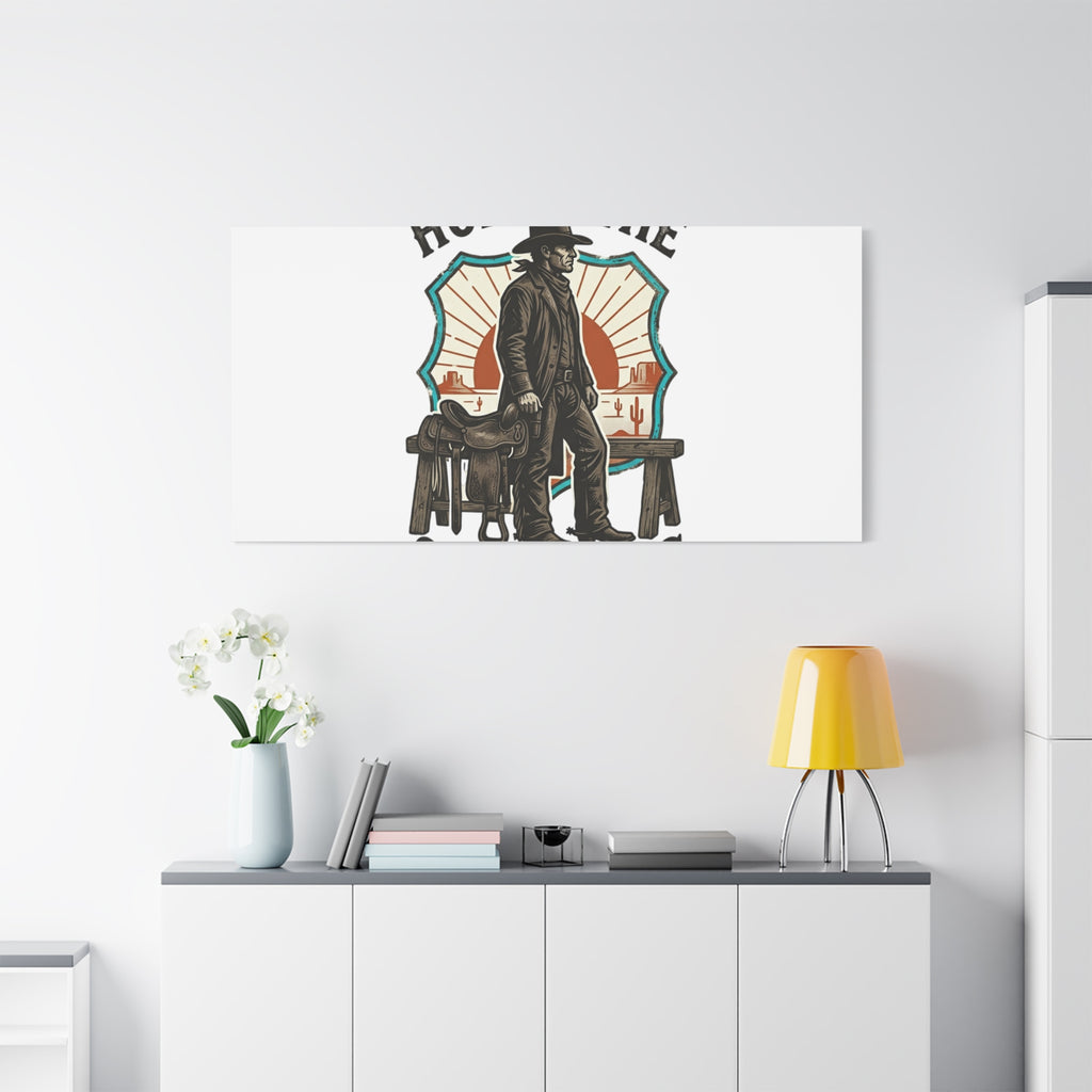 Honor the Old Ways Canvas, Western Americana vintage cowboy frontier 36" x 36" 1.25"