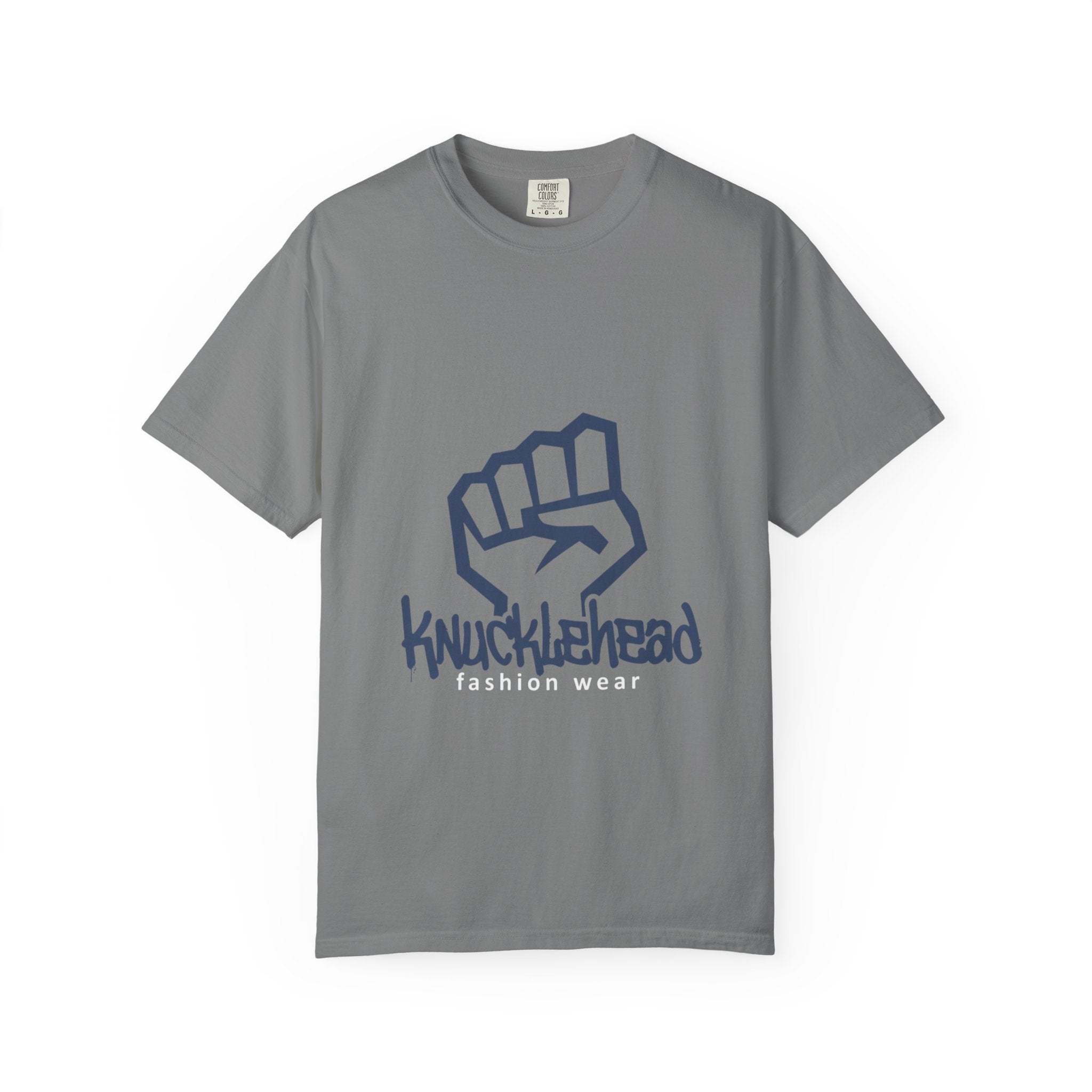Knucklehead Fist Graphic T-Shirt — Casual Streetwear Tee Grey