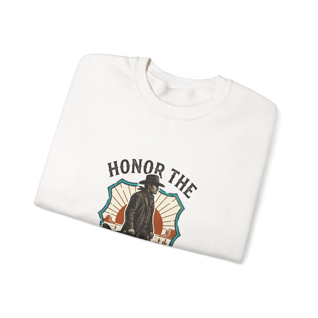 Honor the Old Ways Crewneck Sweatshirt | Western, Americana, Vintage. Navy