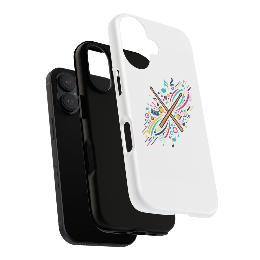 Colorful Drumsticks Illustration Phone Case | Music Percussion Art