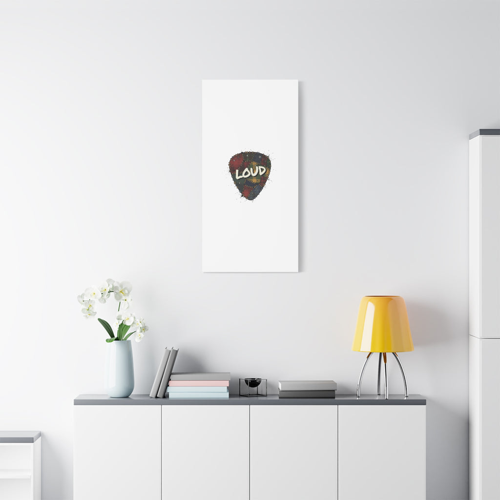 Plaid Patchwork Guitar Pick Canvas, Grunge Revival, 90s Rock Plaid Aesthetic 36" x 36" 1.25"