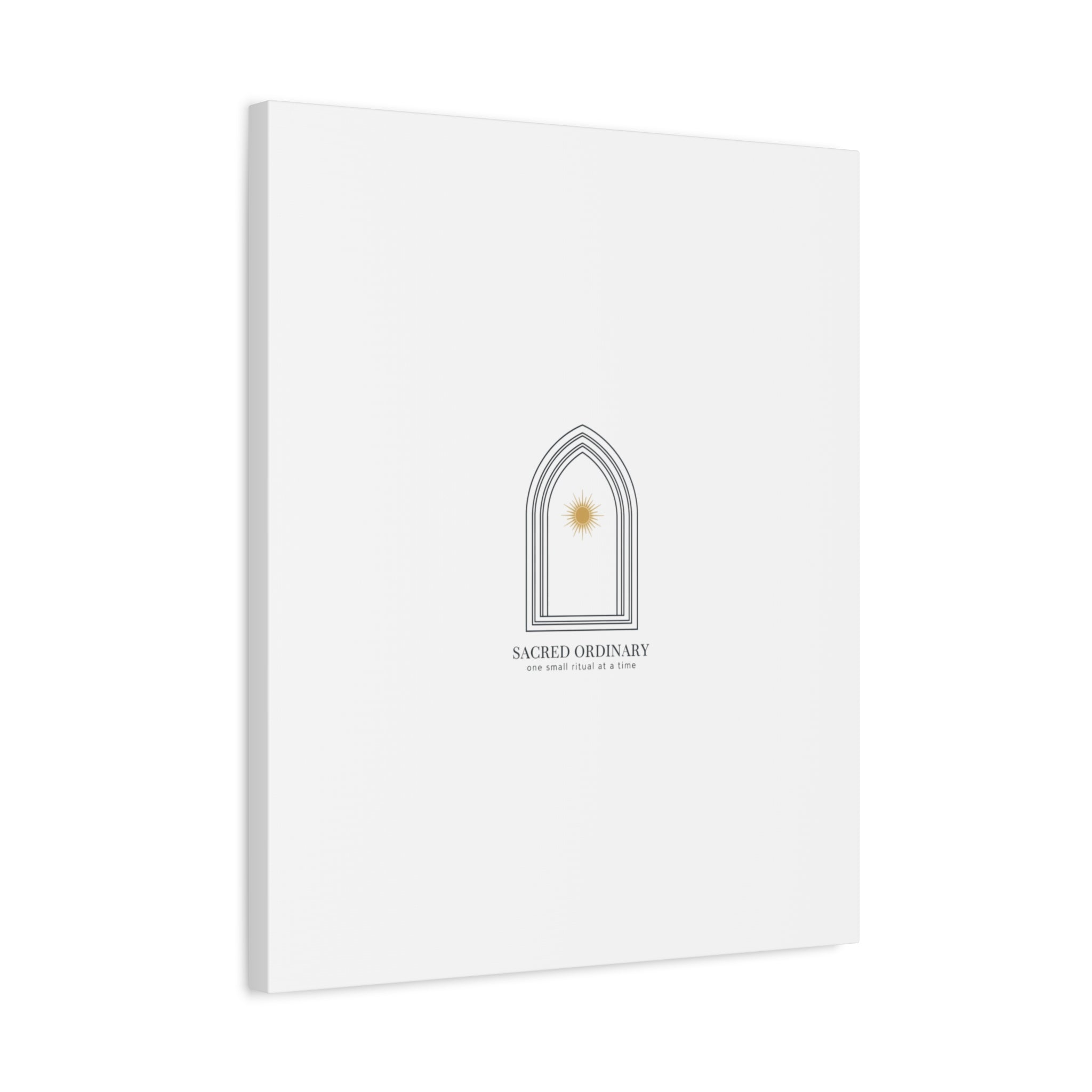 Sacred Ordinary Gothic Arch Canvas | Minimal Scripture Art, Quiet Luxury 36" x 36" 1.25"