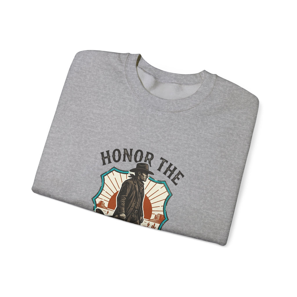 Honor the Old Ways Crewneck Sweatshirt | Western, Americana, Vintage. Navy