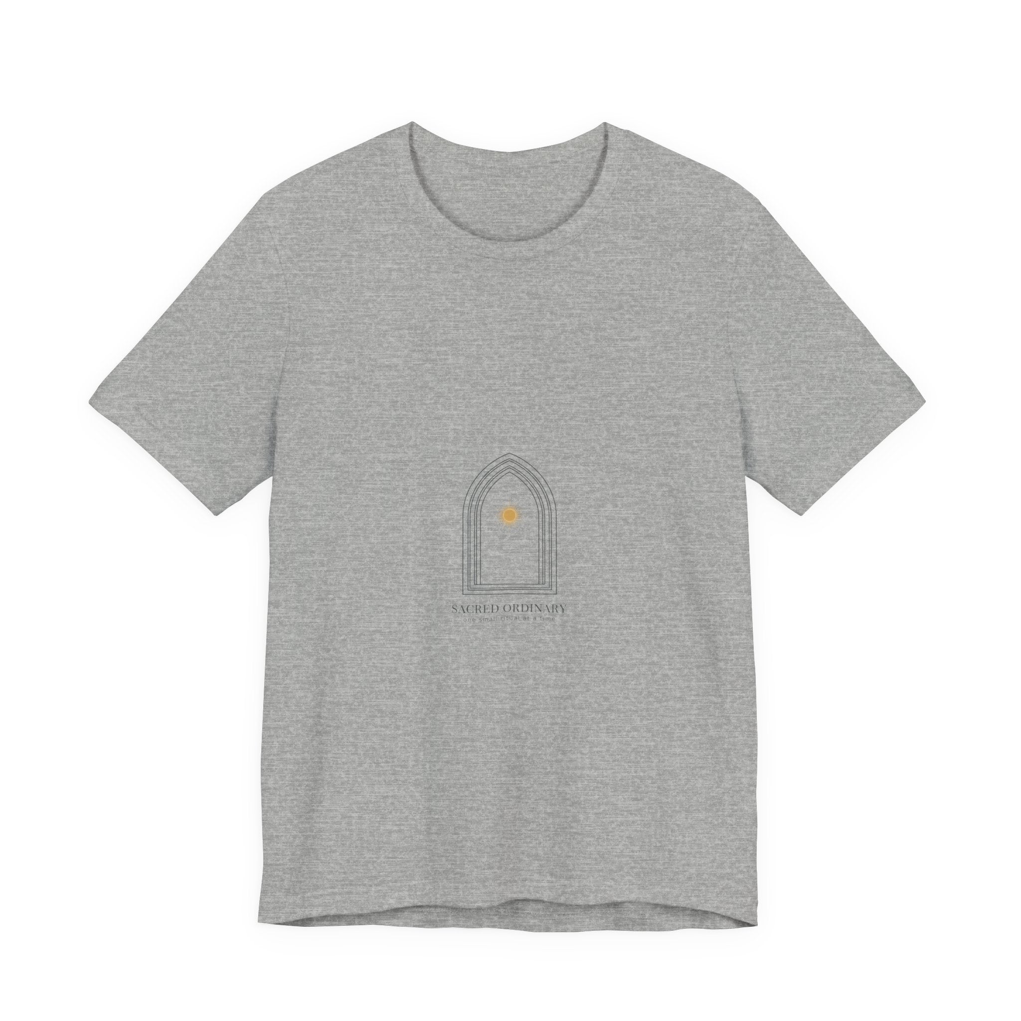 Gothic Arch Minimal Tee | Monastic Minimalism, serene typography