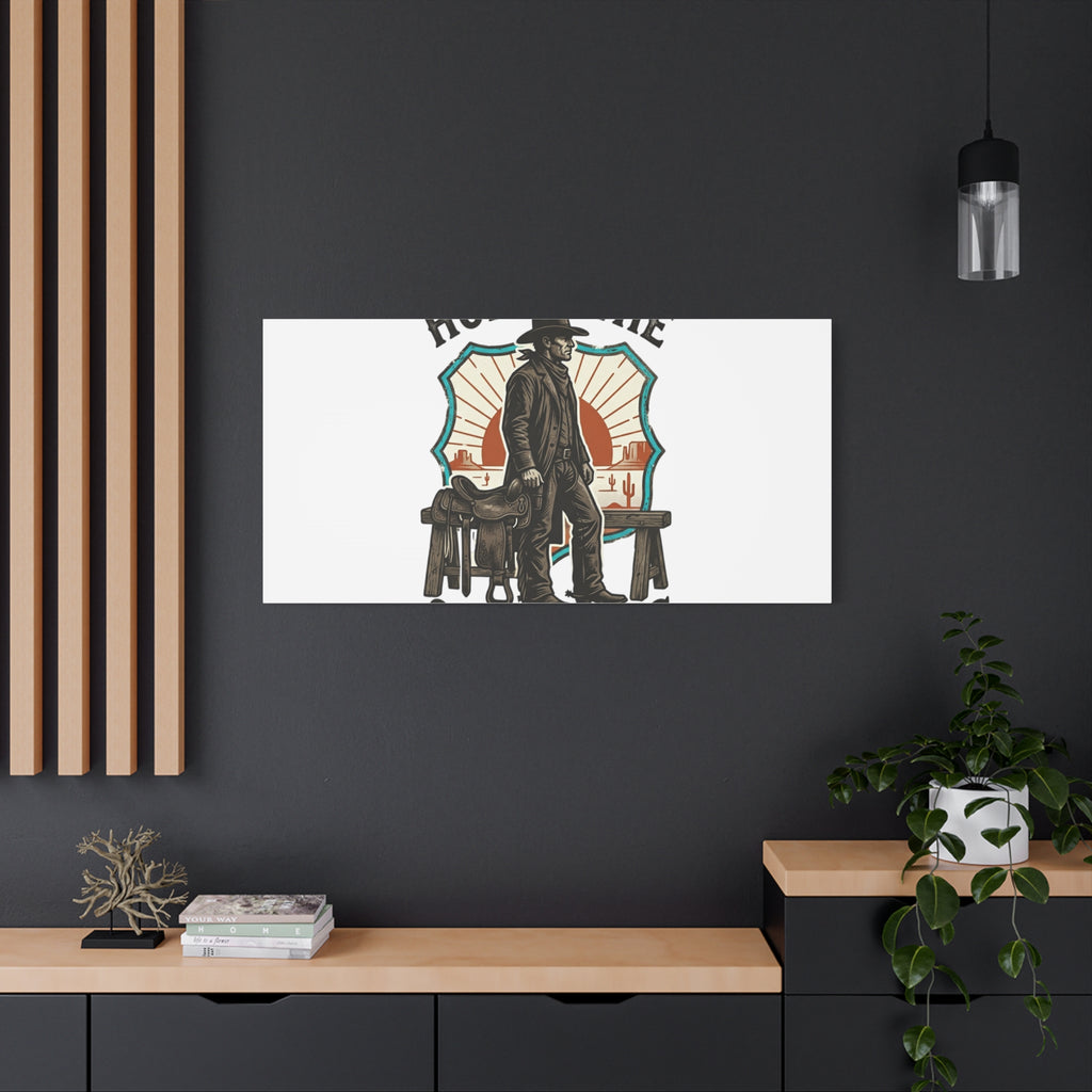 Honor the Old Ways Canvas, Western Americana vintage cowboy frontier 36" x 36" 1.25"