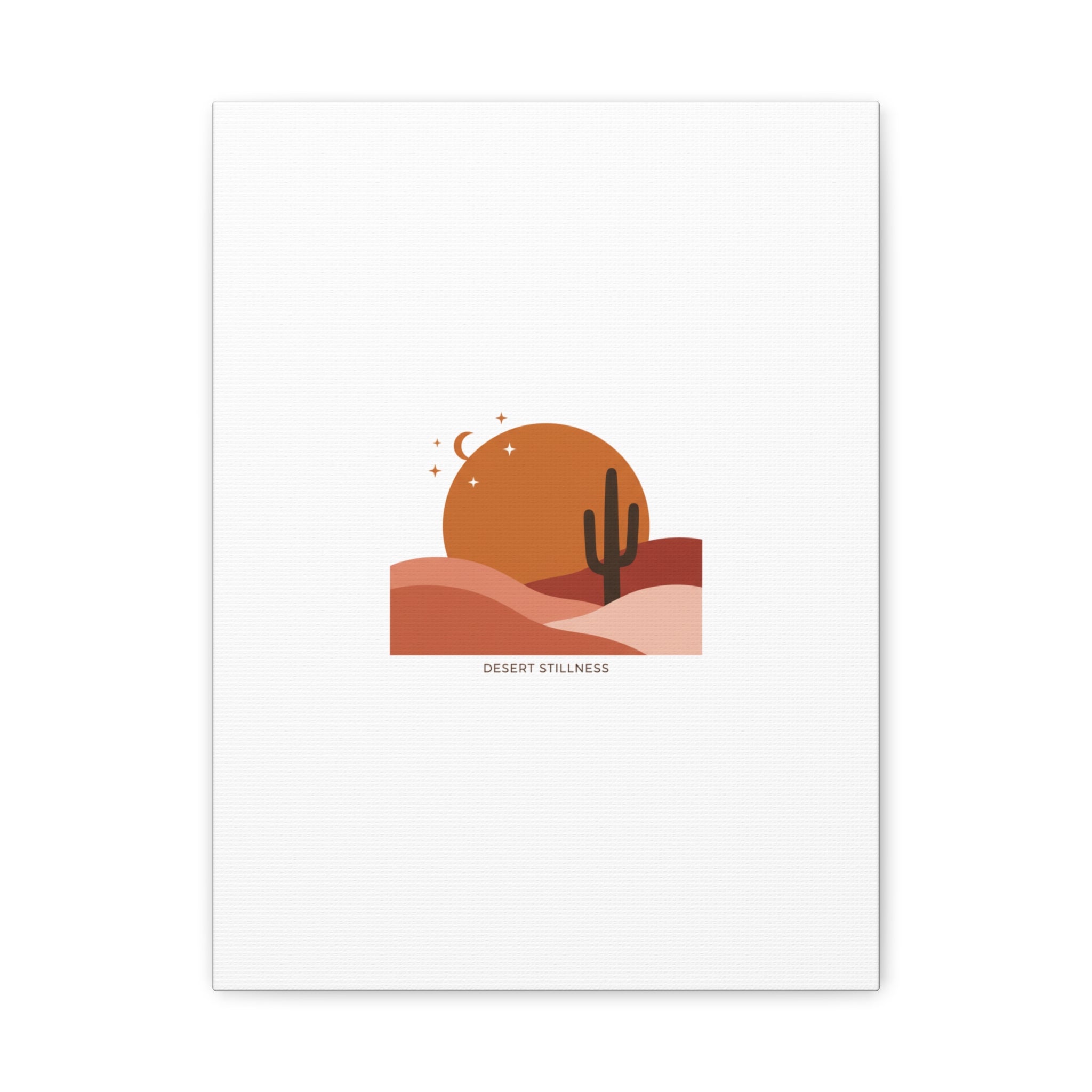 Desert Stillness Canvas, Desert Sunset Minimalist Mesa | Southwestern Art Print