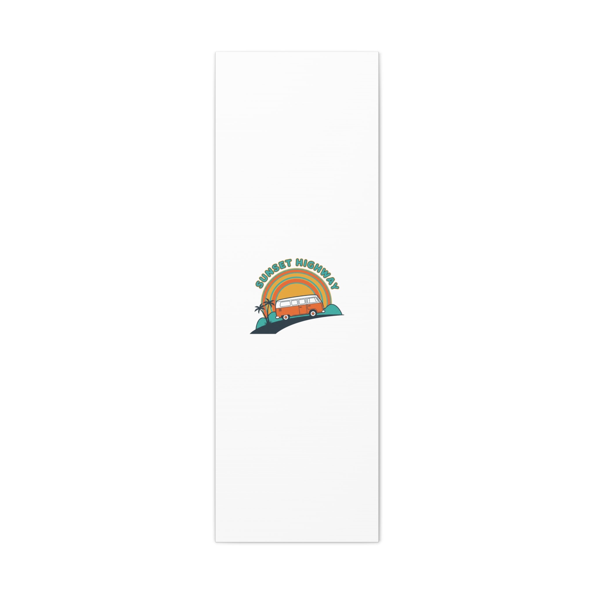 Sunset Highway Van Canvas | 1970s Retro Surf, Vintage Palm Poster 16" x 48" (Vertical) 1.25"
