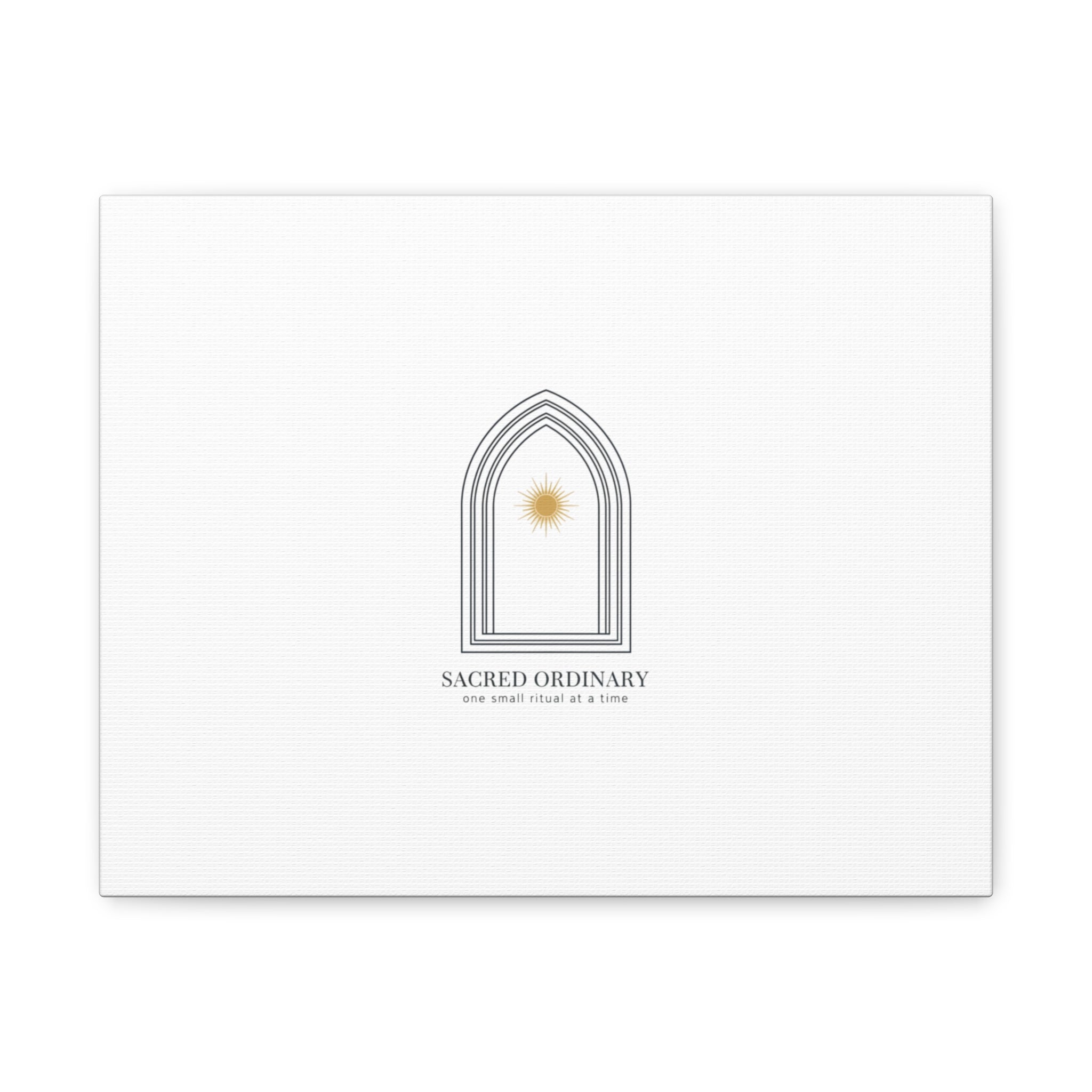 Sacred Ordinary Gothic Arch Canvas | Minimal Scripture Art, Quiet Luxury