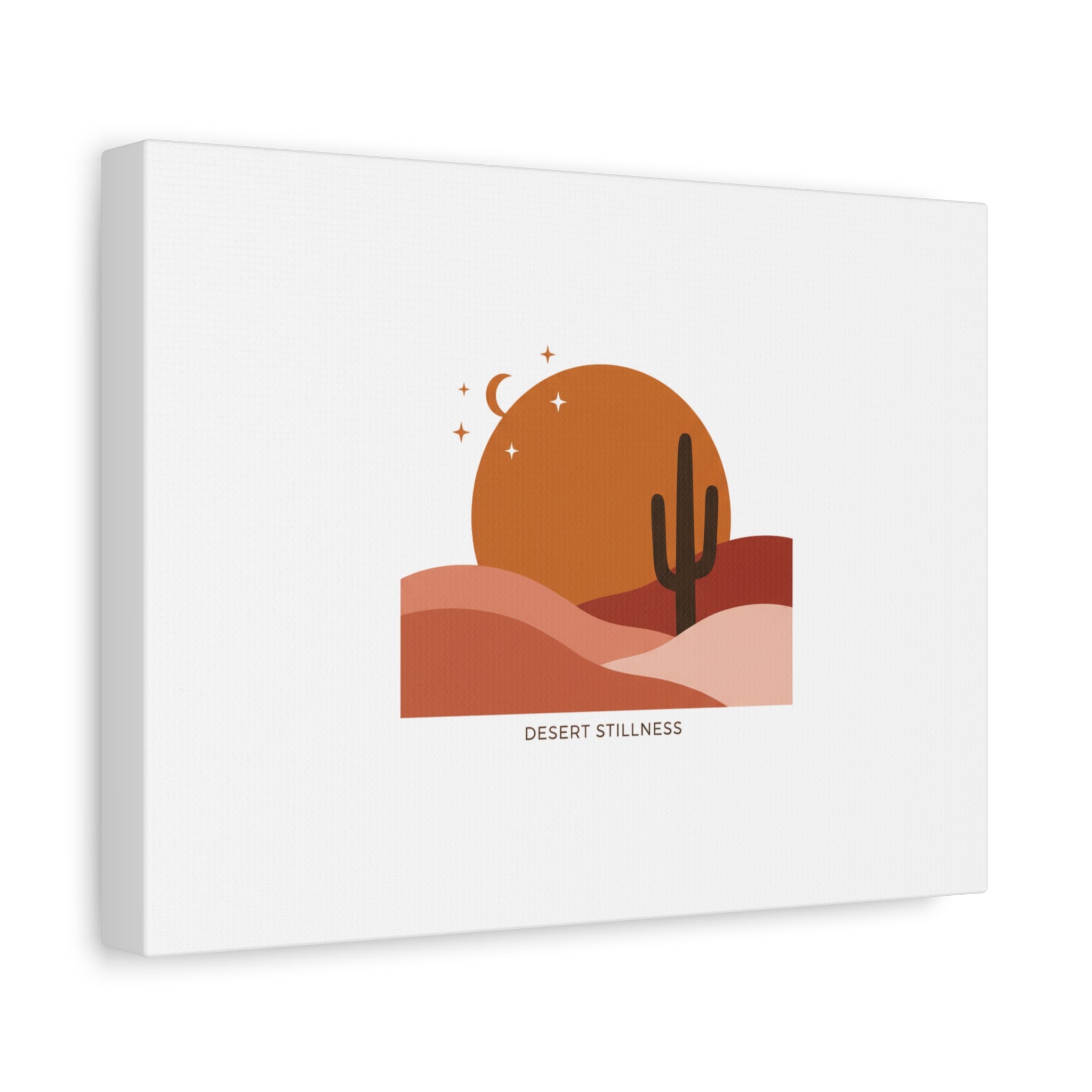 Desert Stillness Canvas, Desert Sunset Minimalist Mesa | Southwestern Art Print