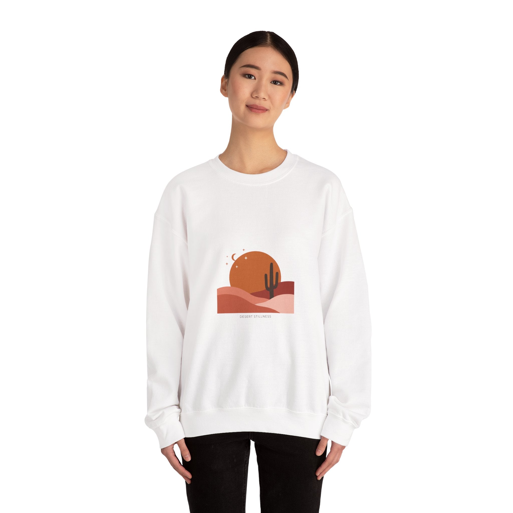Desert Sunset Minimalist Mesa Sweatshirt | Southwestern adobe-inspired wall art vibe