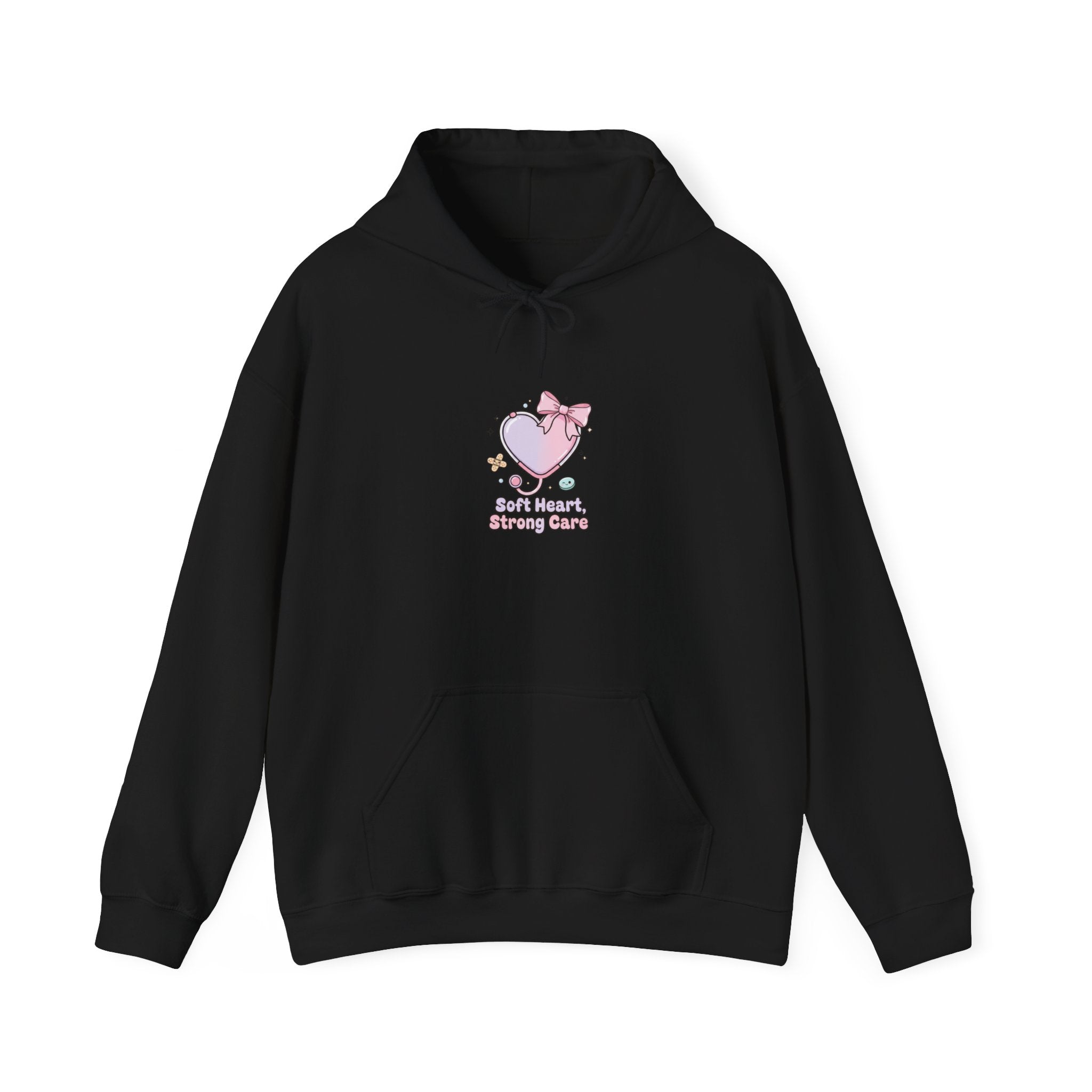 Cute Nurse Heart Graphic Hoodie | pastel coquette medical, kawaii nurse merch