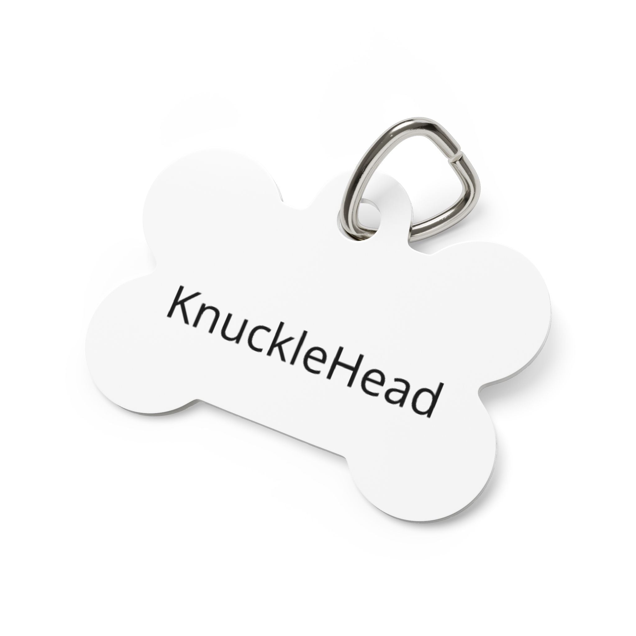 Bone-Shaped Pet Tag — "KnuckleHead" Personalized Dog ID Tag
